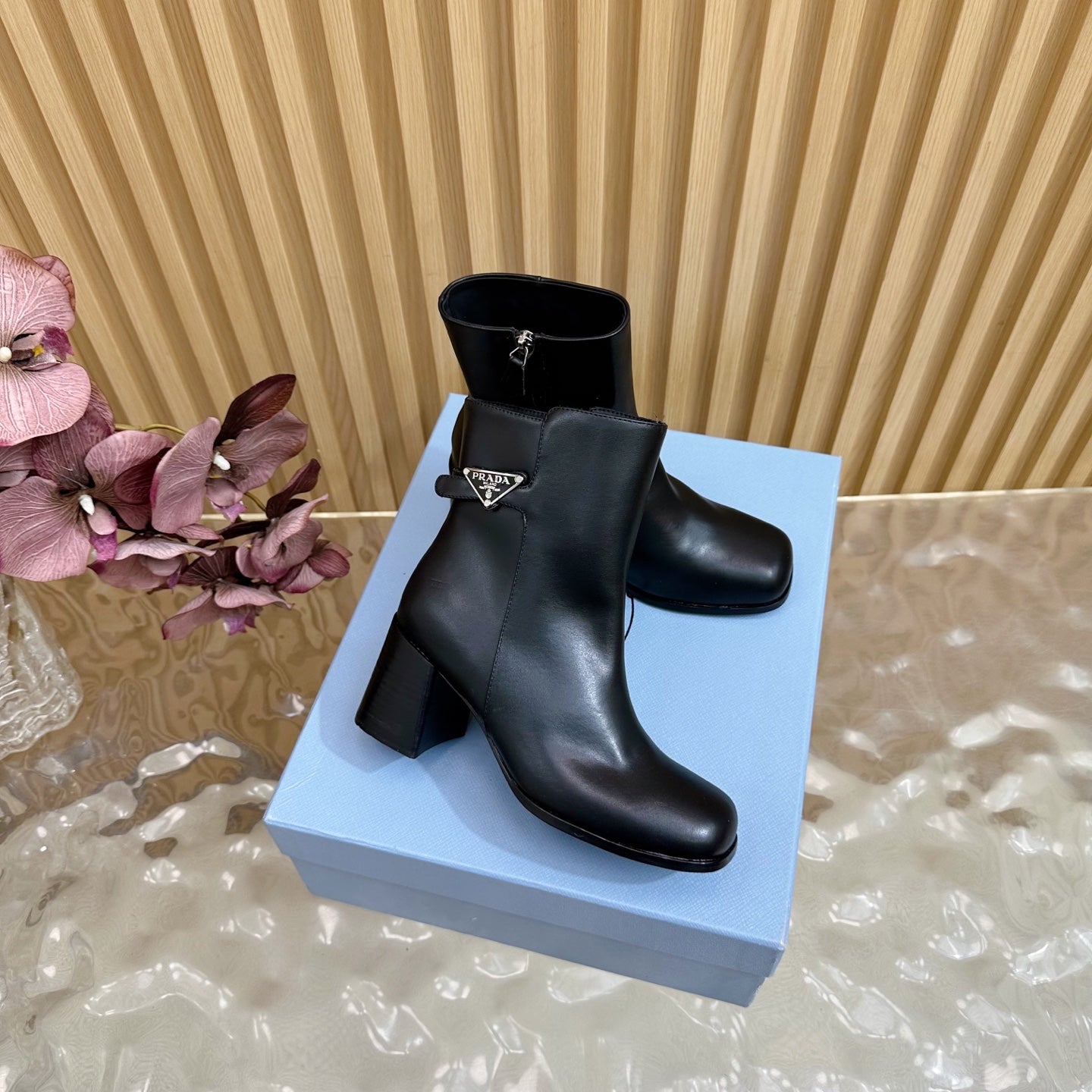 Prada 25 Boot Black Cowhide 498226