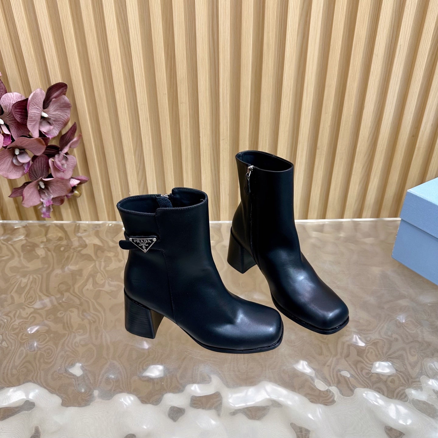 Prada 25 Boot Black Cowhide 498226