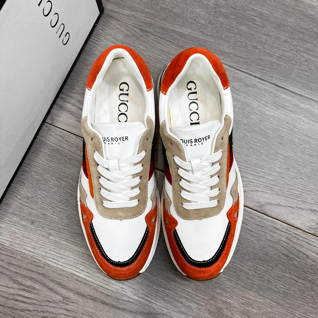 GG Men's Ace Bee Sneaker Multicolor Suede Cowhide 487717