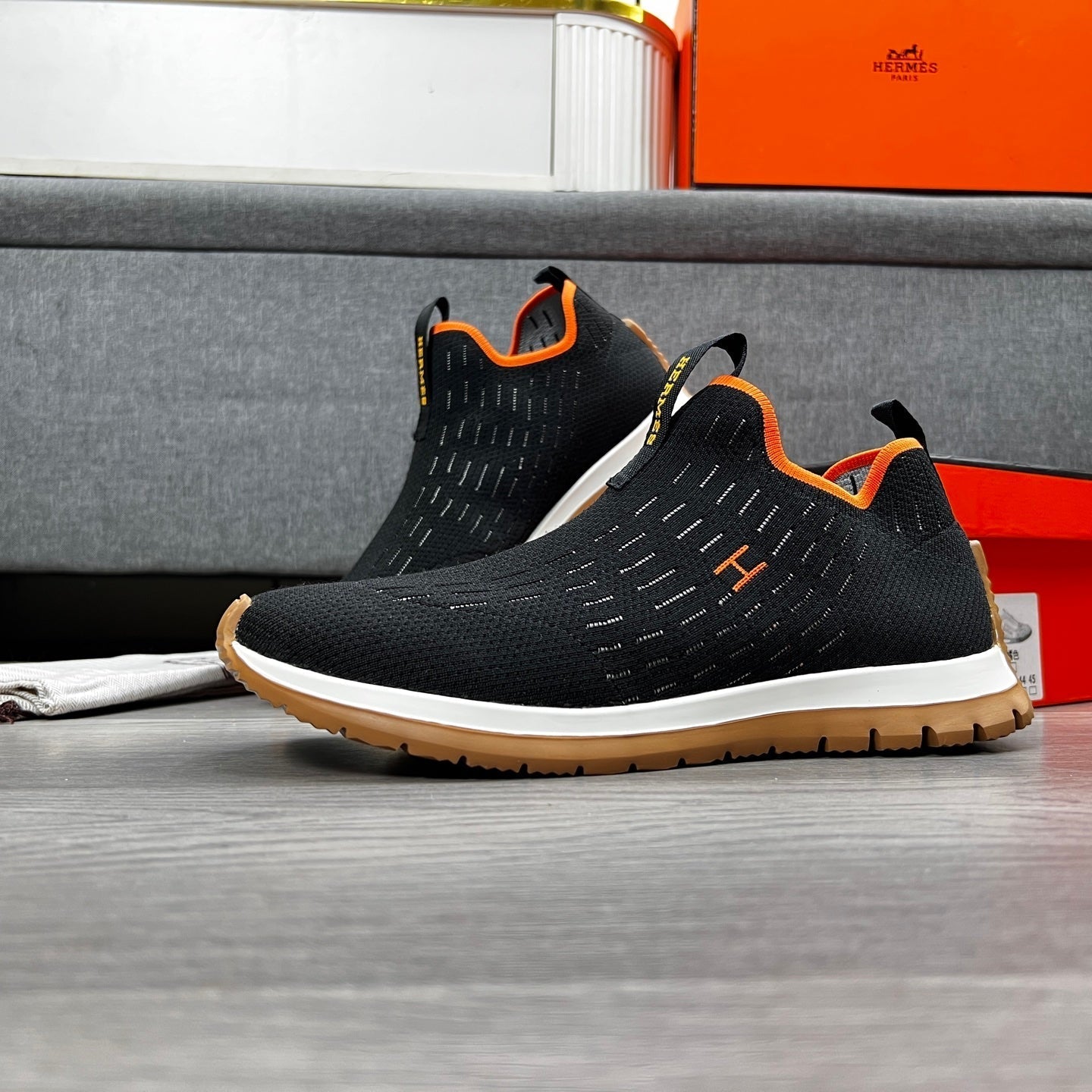 HM Men's Eclair Sneaker Black Flyknit 664795