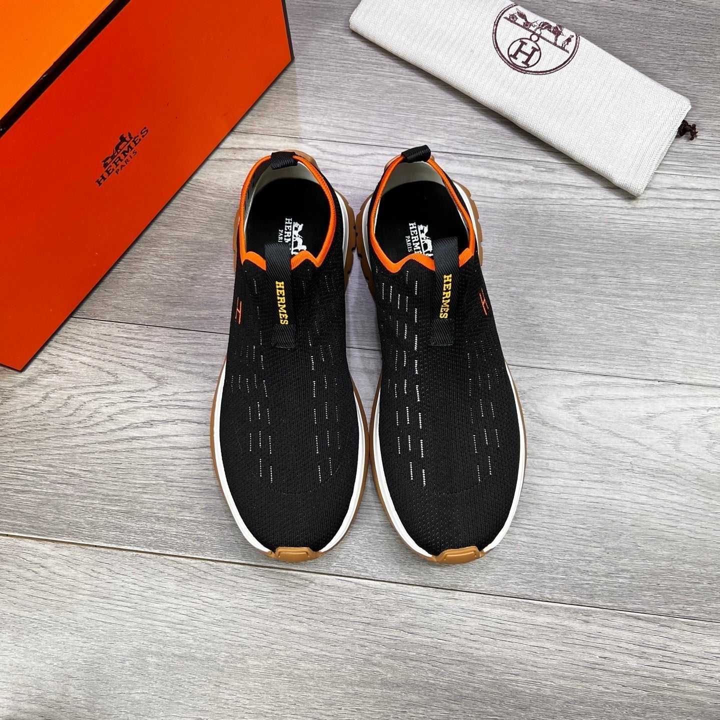 HM Men's Eclair Sneaker Black Flyknit 664795