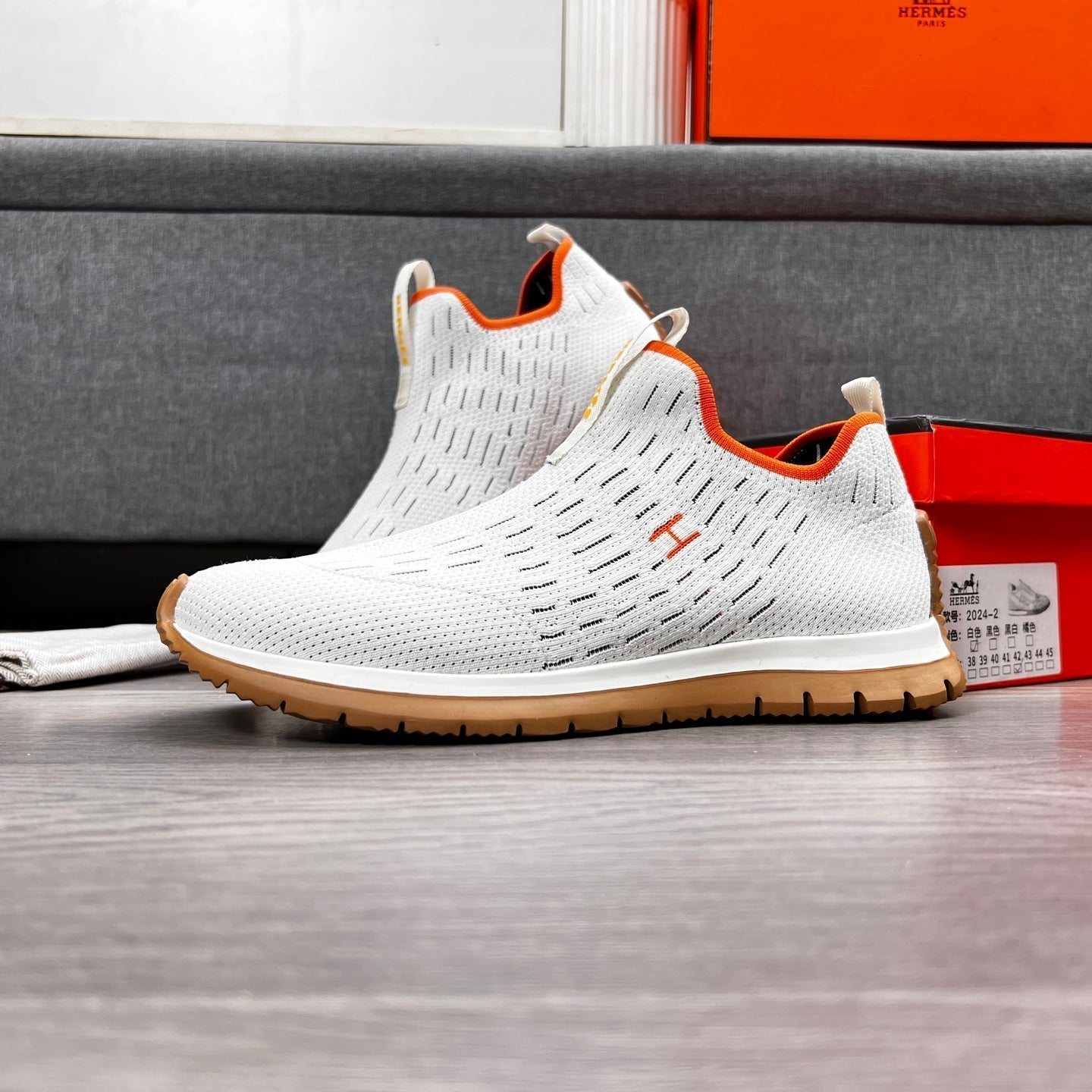 HM Men's Eclair Sneaker White Flyknit 664796