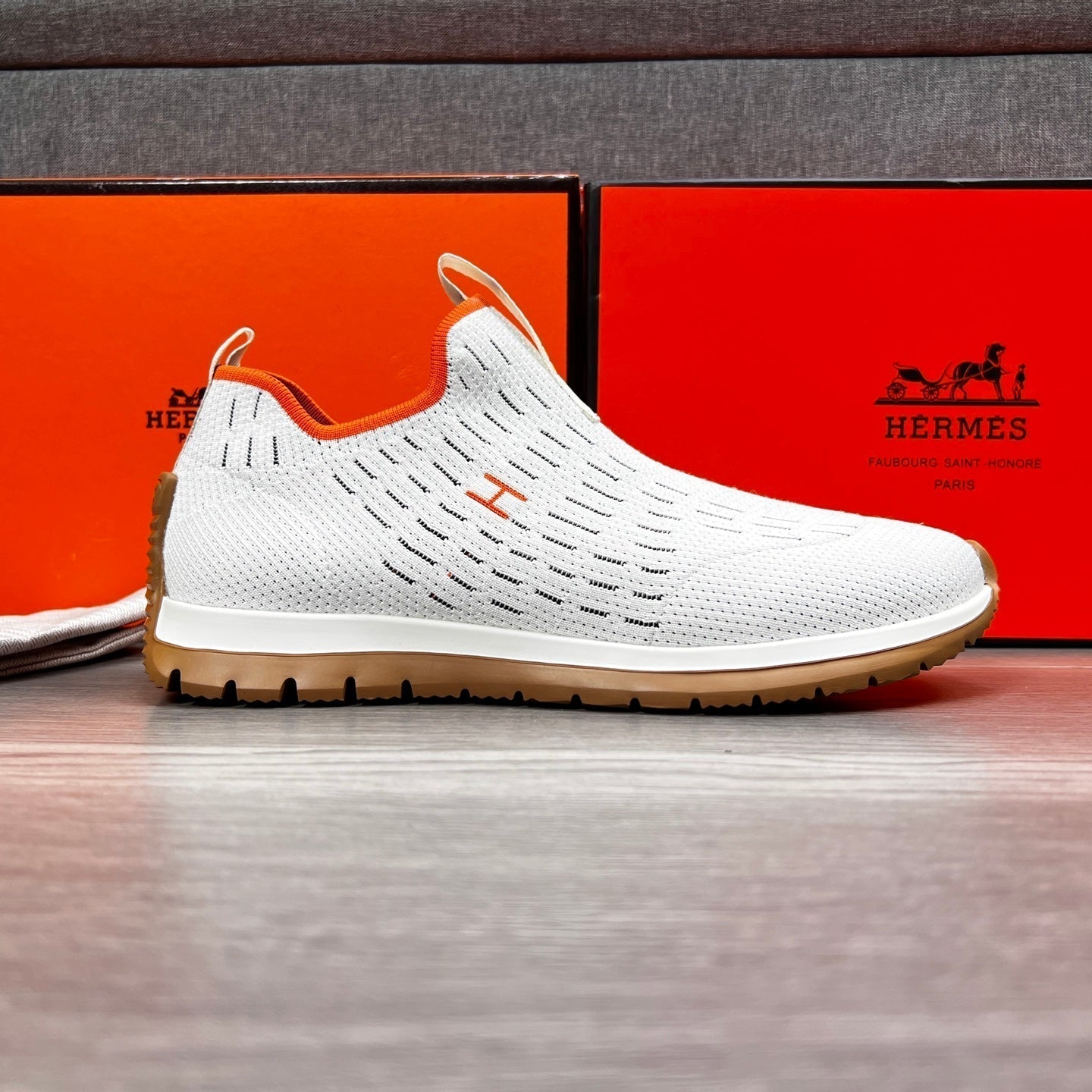 HM Men's Eclair Sneaker White Flyknit 664796