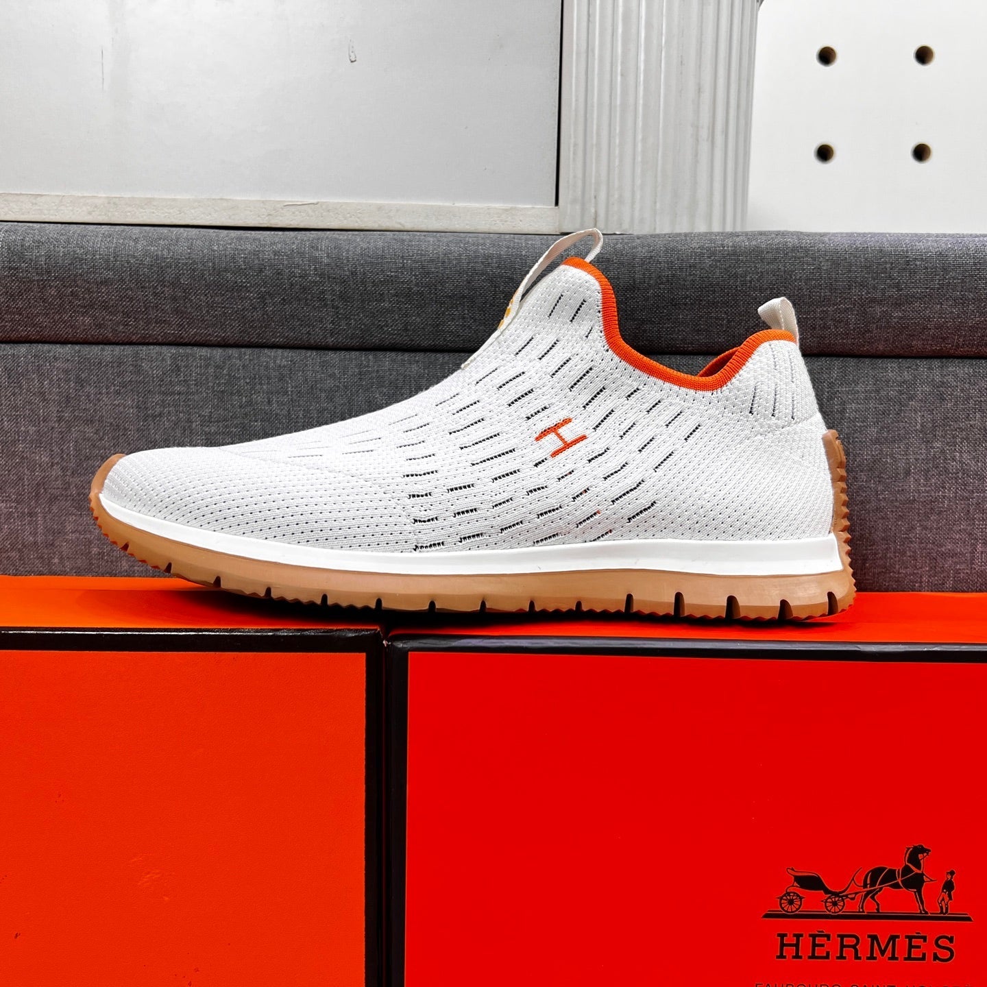 HM Men's Eclair Sneaker White Flyknit 664796