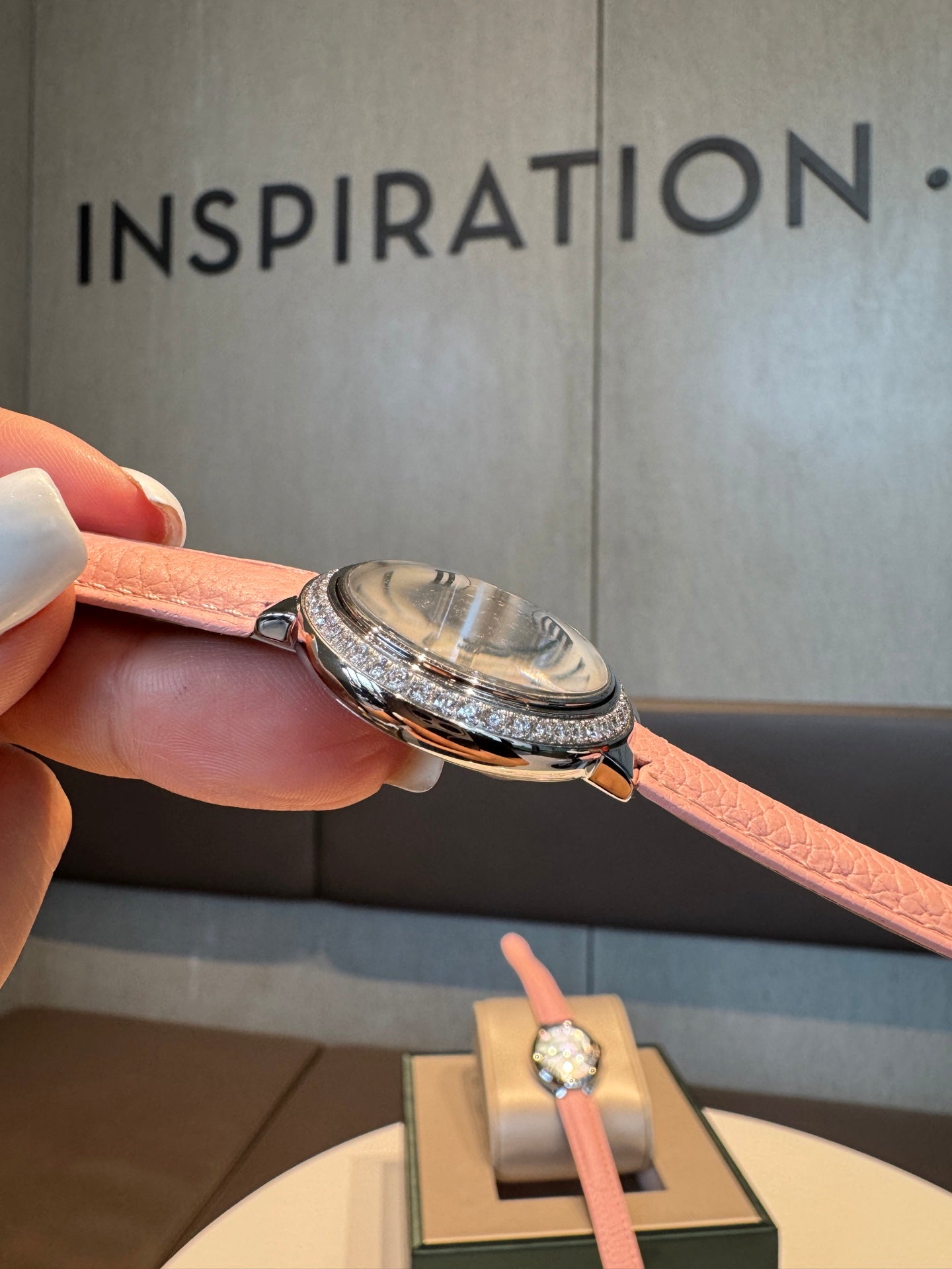 Cartier Bleu Balloon 33mm Silver Pink Diamond