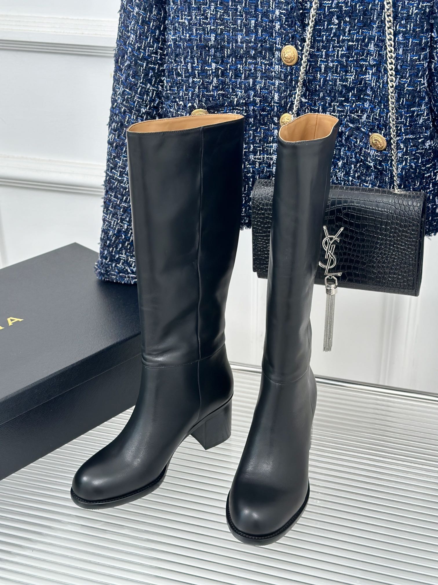 Alaila High Boots In Black Cowhdie 894440