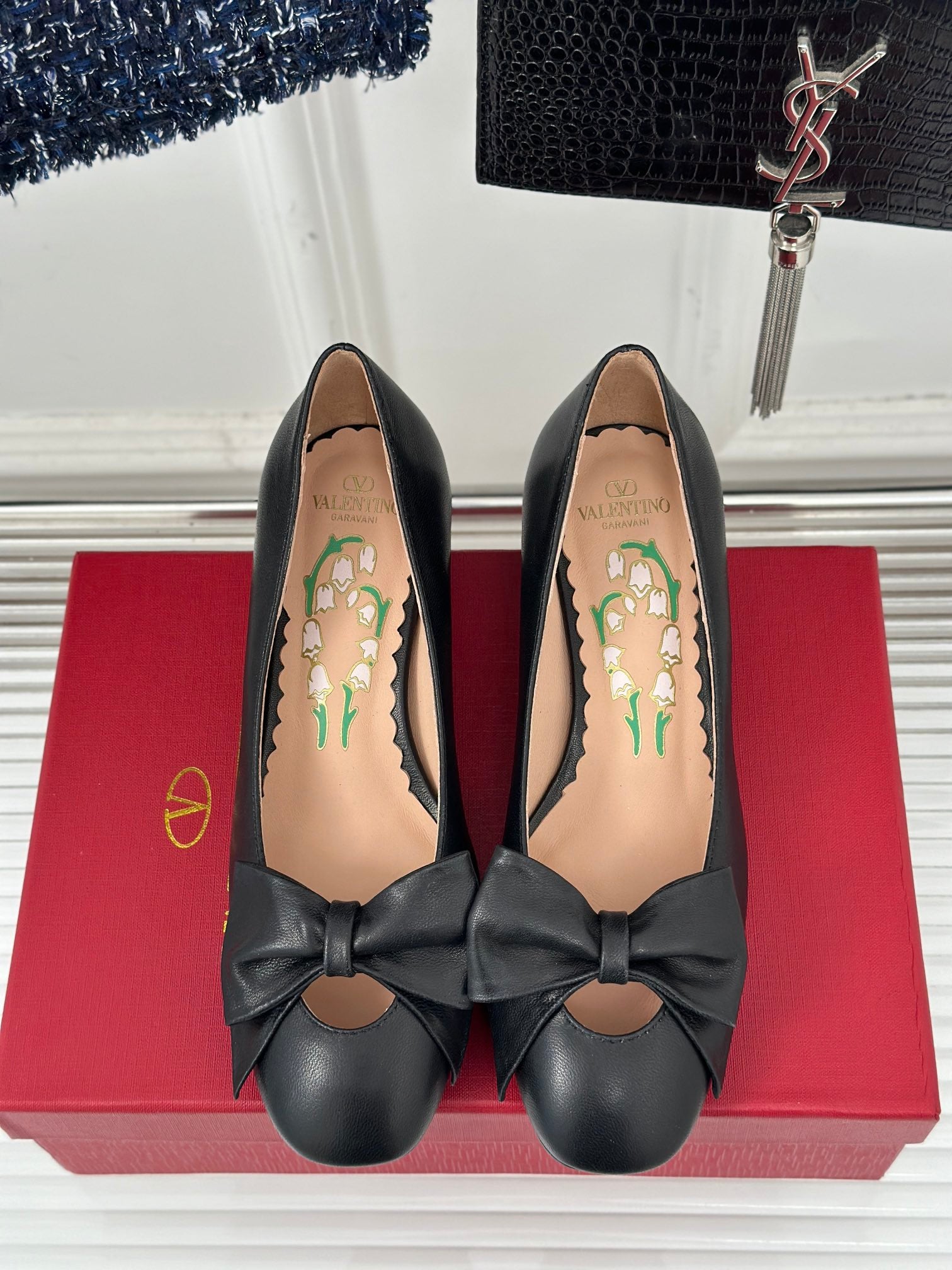 Bowow Pumps In Kidskin 40mm Black Lambskin  989188