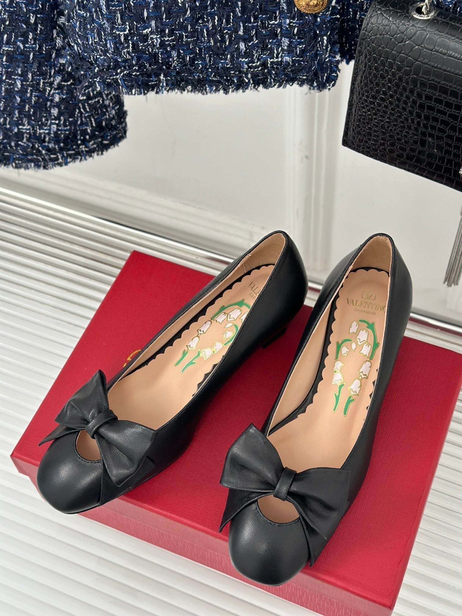 Bowow Pumps In Kidskin 40mm Black Lambskin  989188