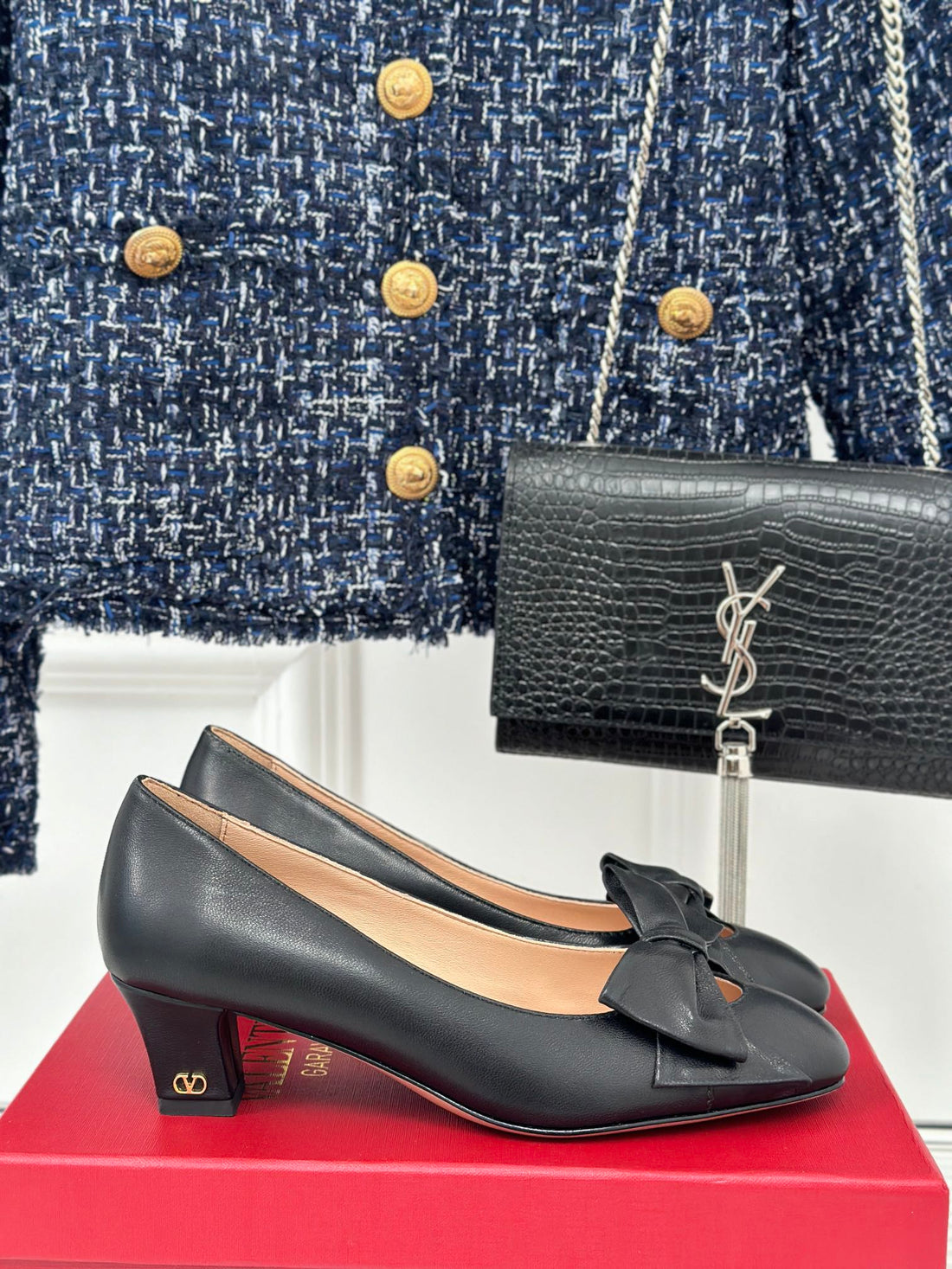 Bowow Pumps In Kidskin 40mm Black Lambskin  989188