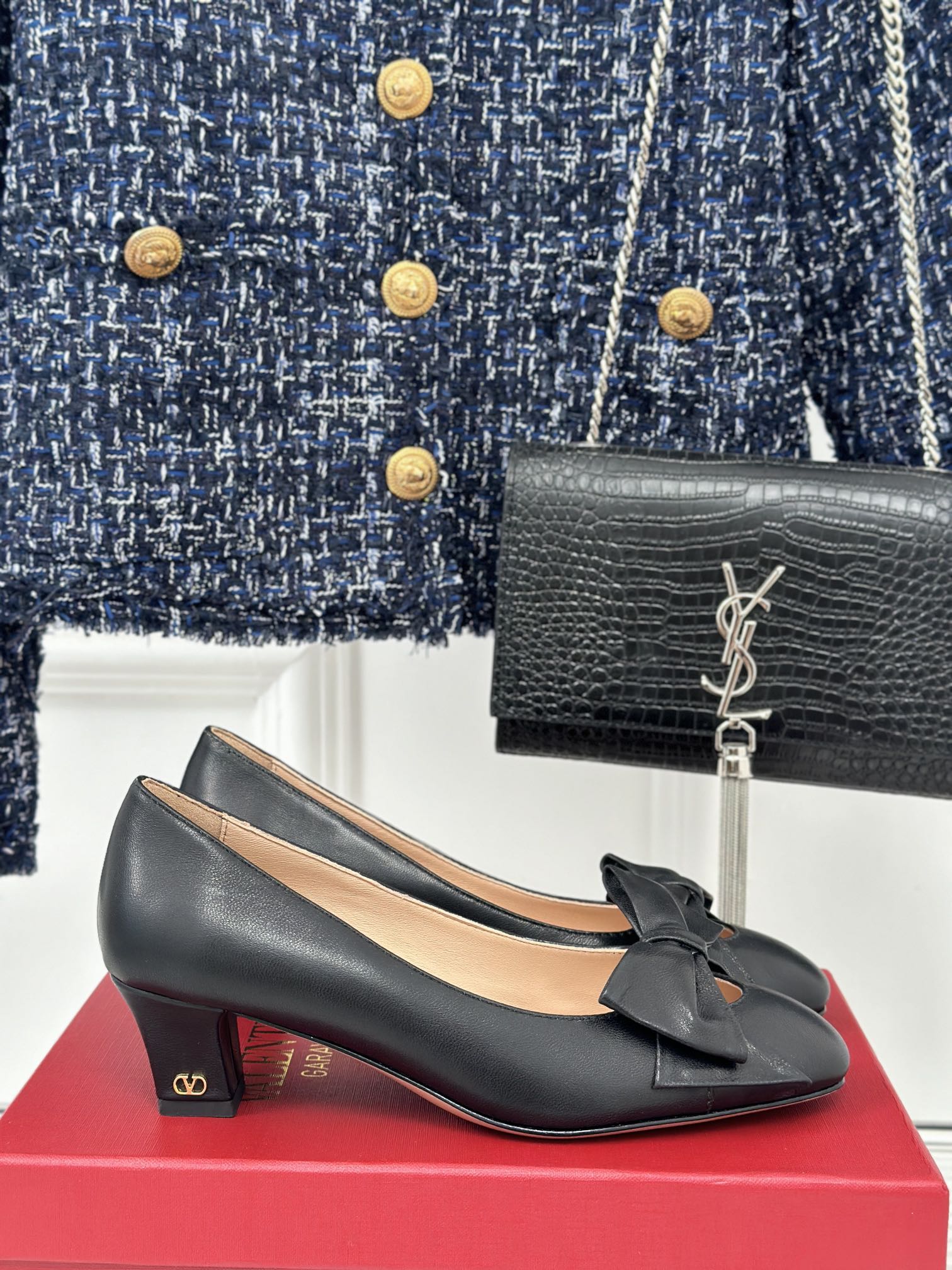 Bowow Pumps In Kidskin 40mm Black Lambskin  989188