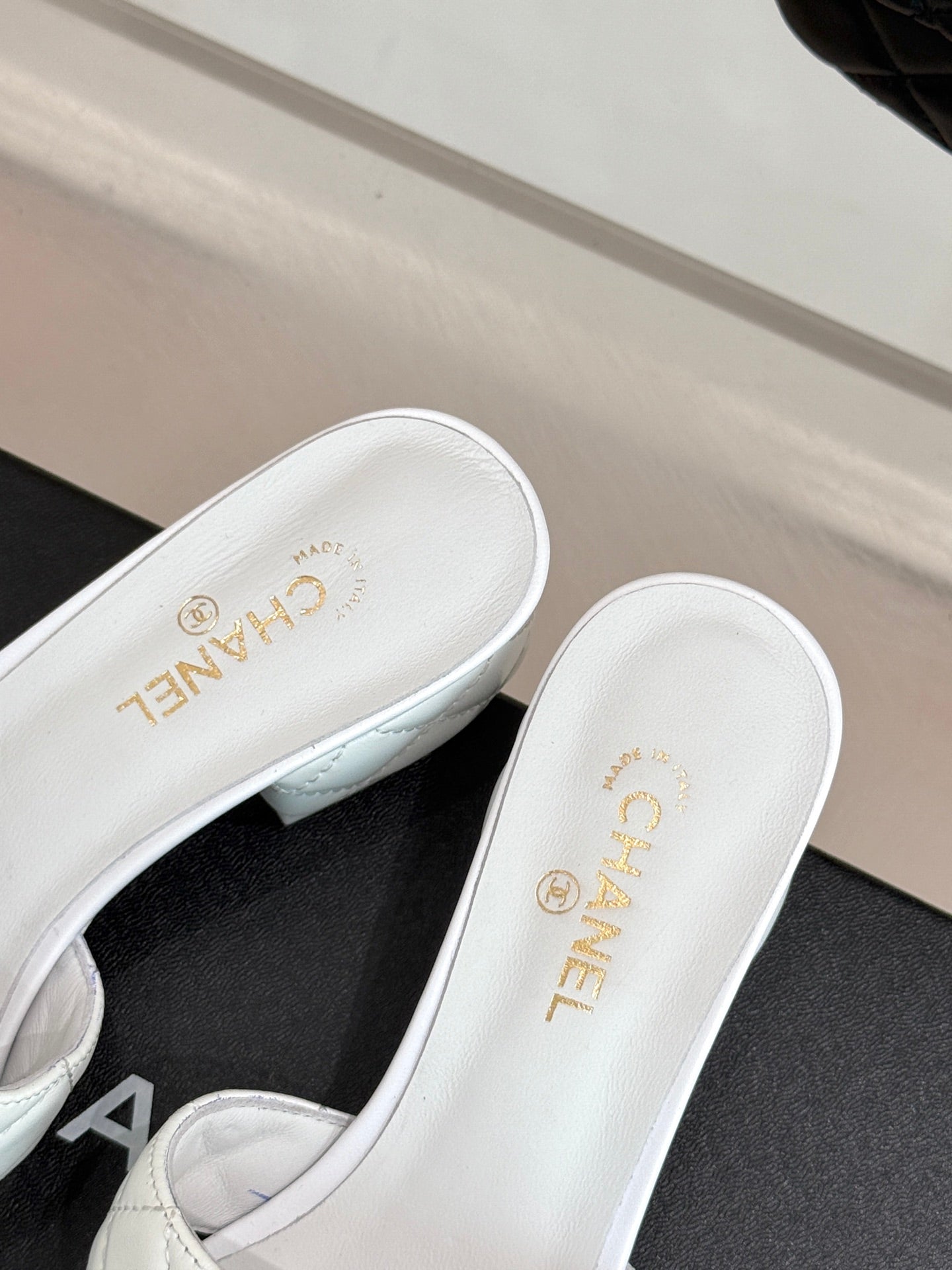 CC 25 Mid Heel Mule 5CM White Italian Leather 225350