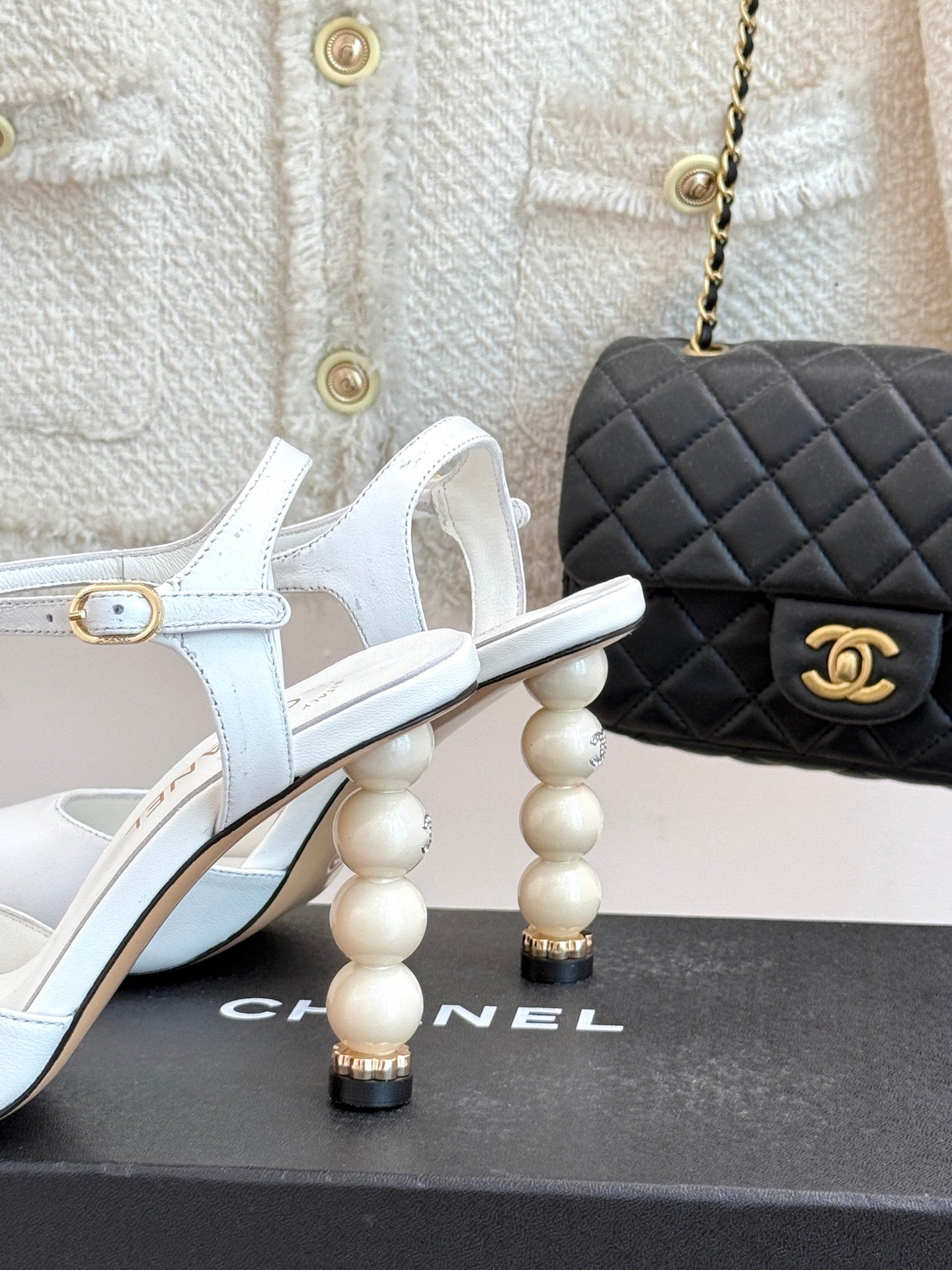CC 25 Slingback White Lambskin 308651