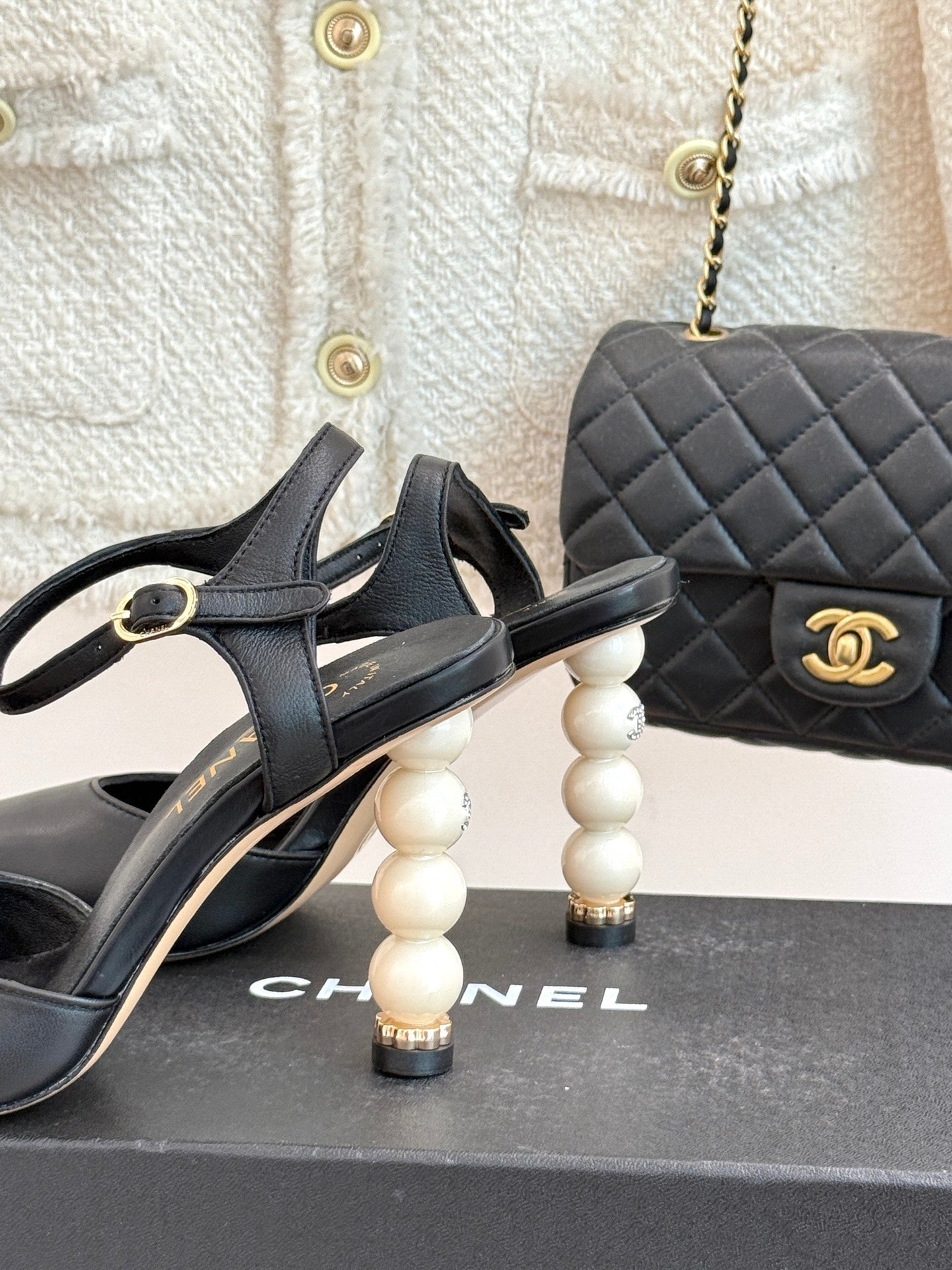 CC 25 Slingback Black Lambskin 308653