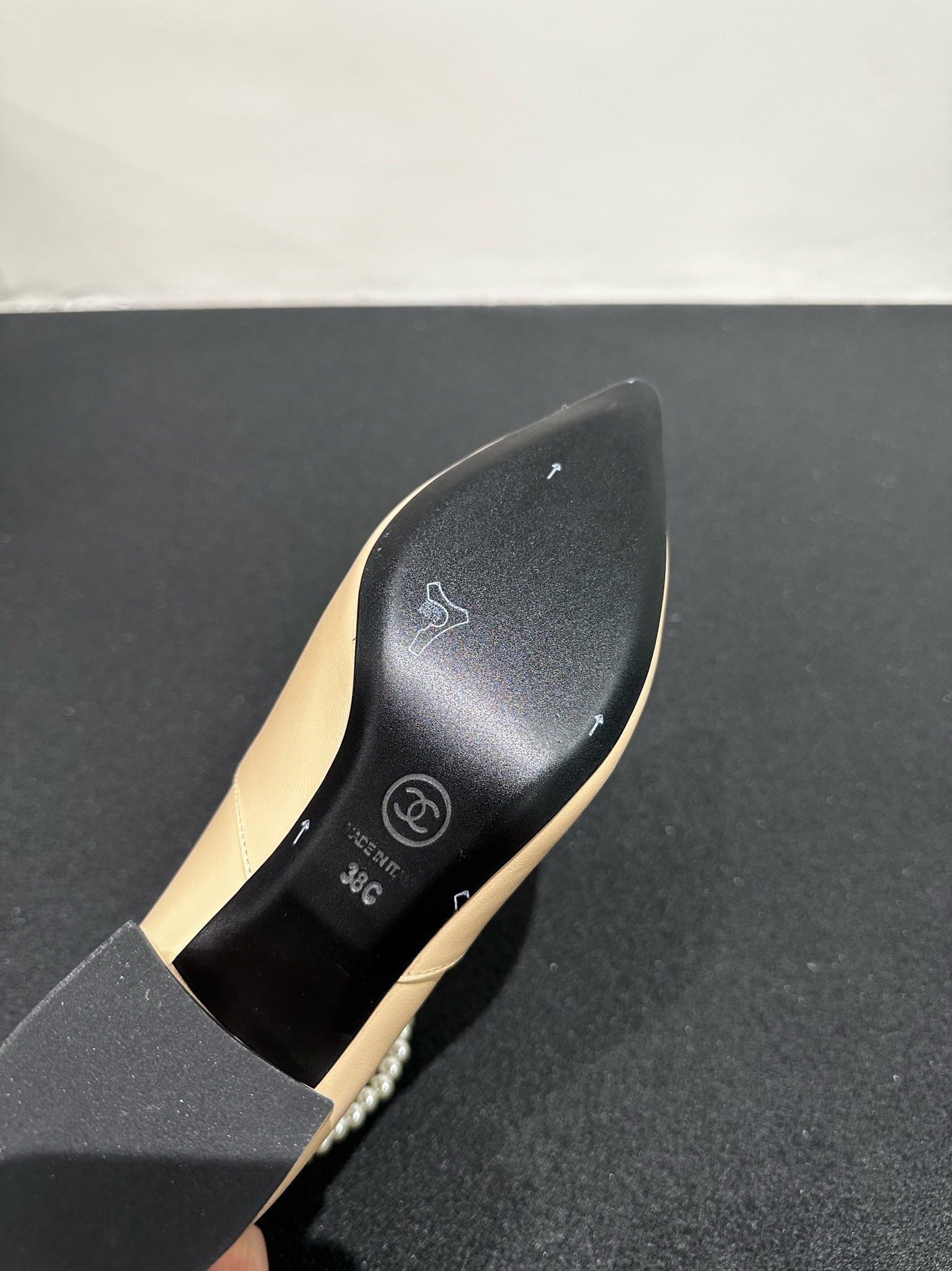 CC Ankle Boots Beige Bow Tie Cowhide