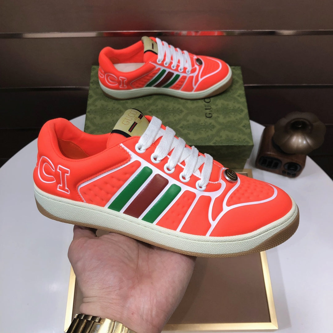 GG Men's Screener Sneaker Burnt Orange Calfskin 481131