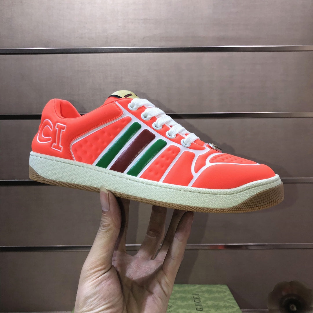 GG Men's Screener Sneaker Burnt Orange Calfskin 481131