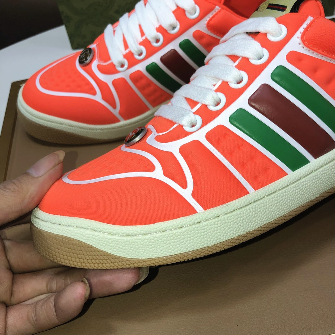 GG Men's Screener Sneaker Burnt Orange Calfskin 481131