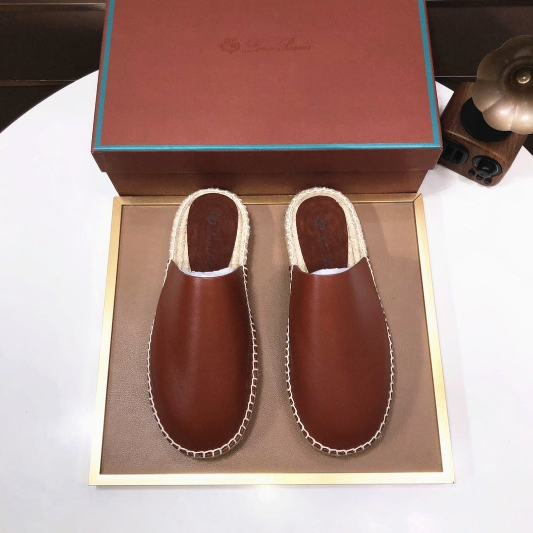 LP SEASIDE WALK MULE DEEP TAN CALFSKIN