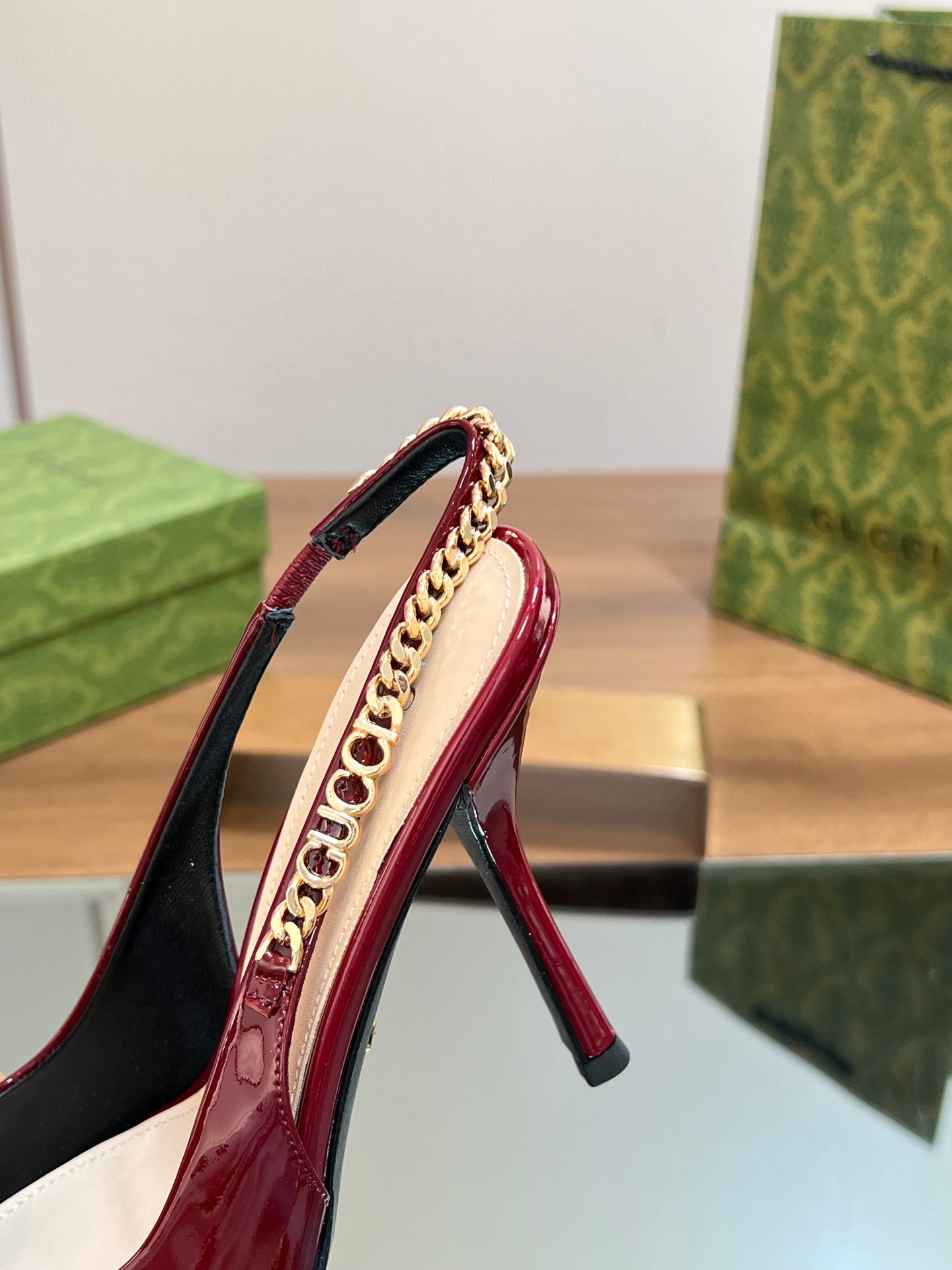 GG SIGNORIA 10.5 SLINGBACK PUMP BLOOD LAMBSKIN