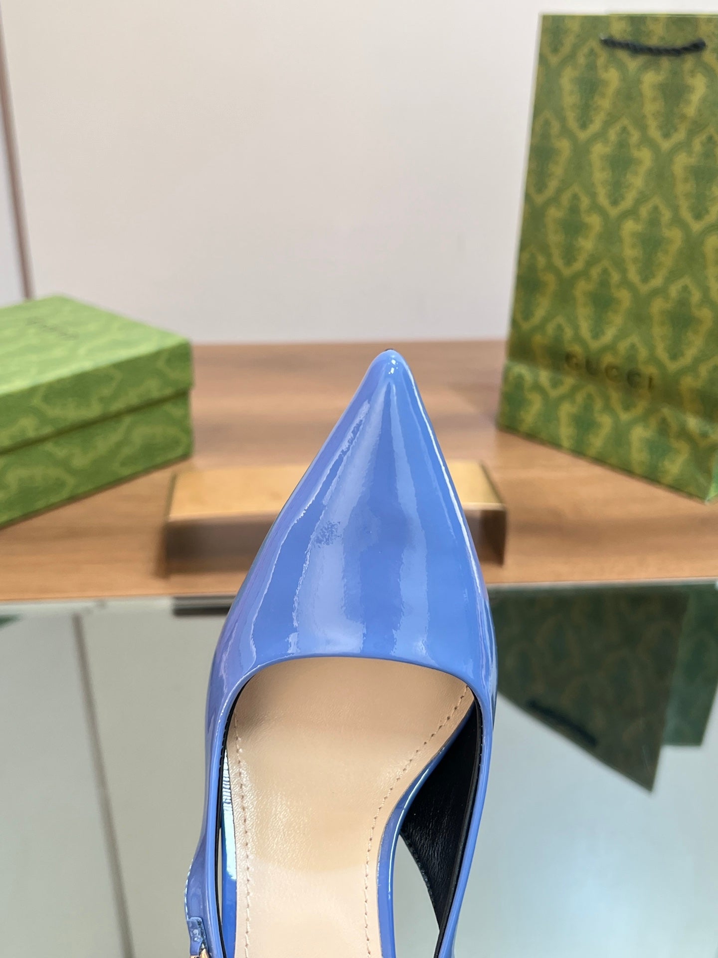 GG SIGNORIA SLINGBACK PUMP SAPPHIRE LAMBSKIN