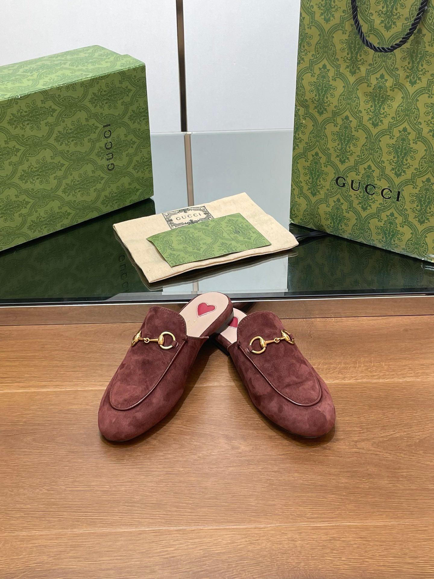 HORSEBIT MULE IN UMBER BROWN SUEDE