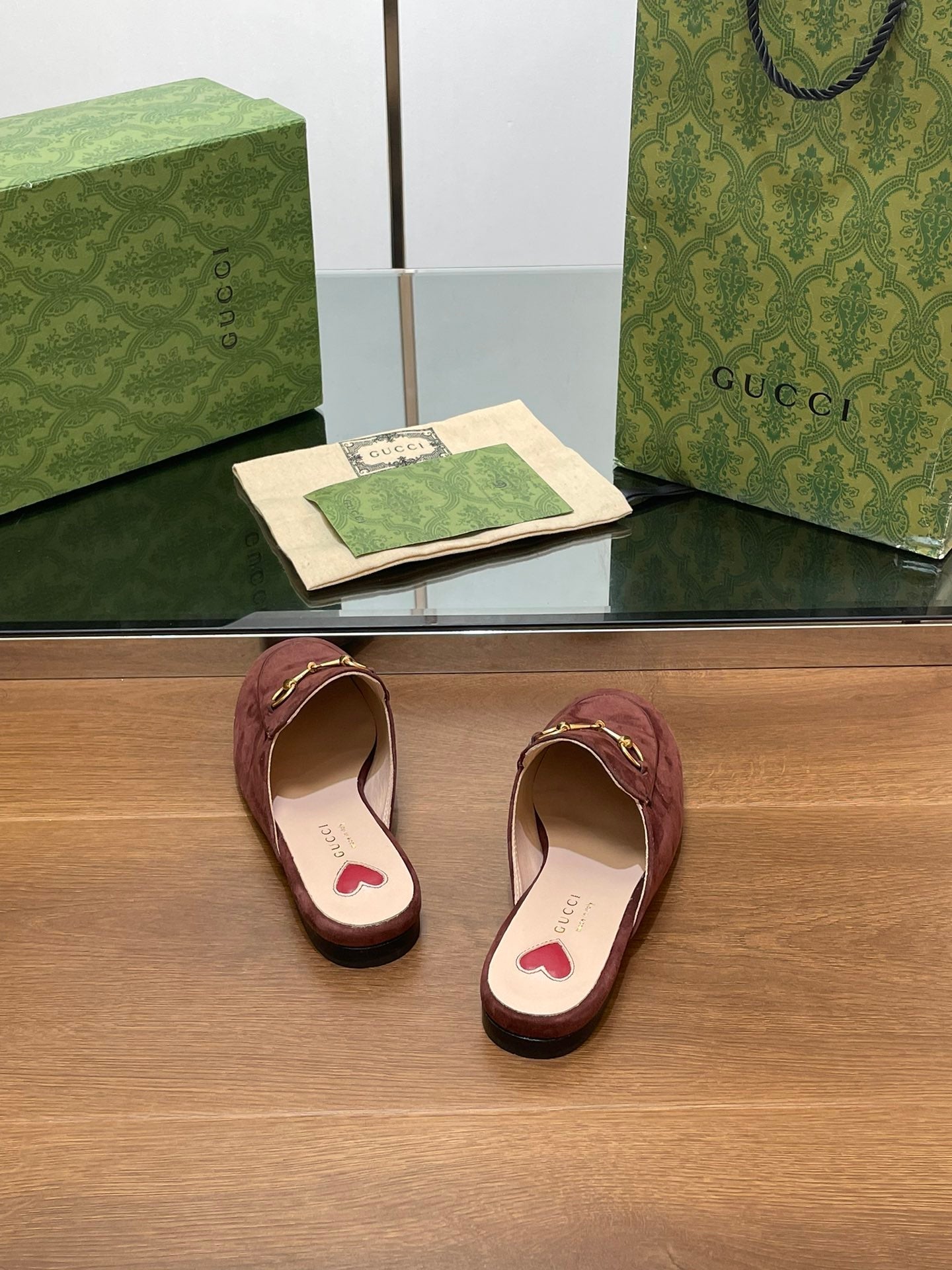 HORSEBIT MULE IN UMBER BROWN SUEDE