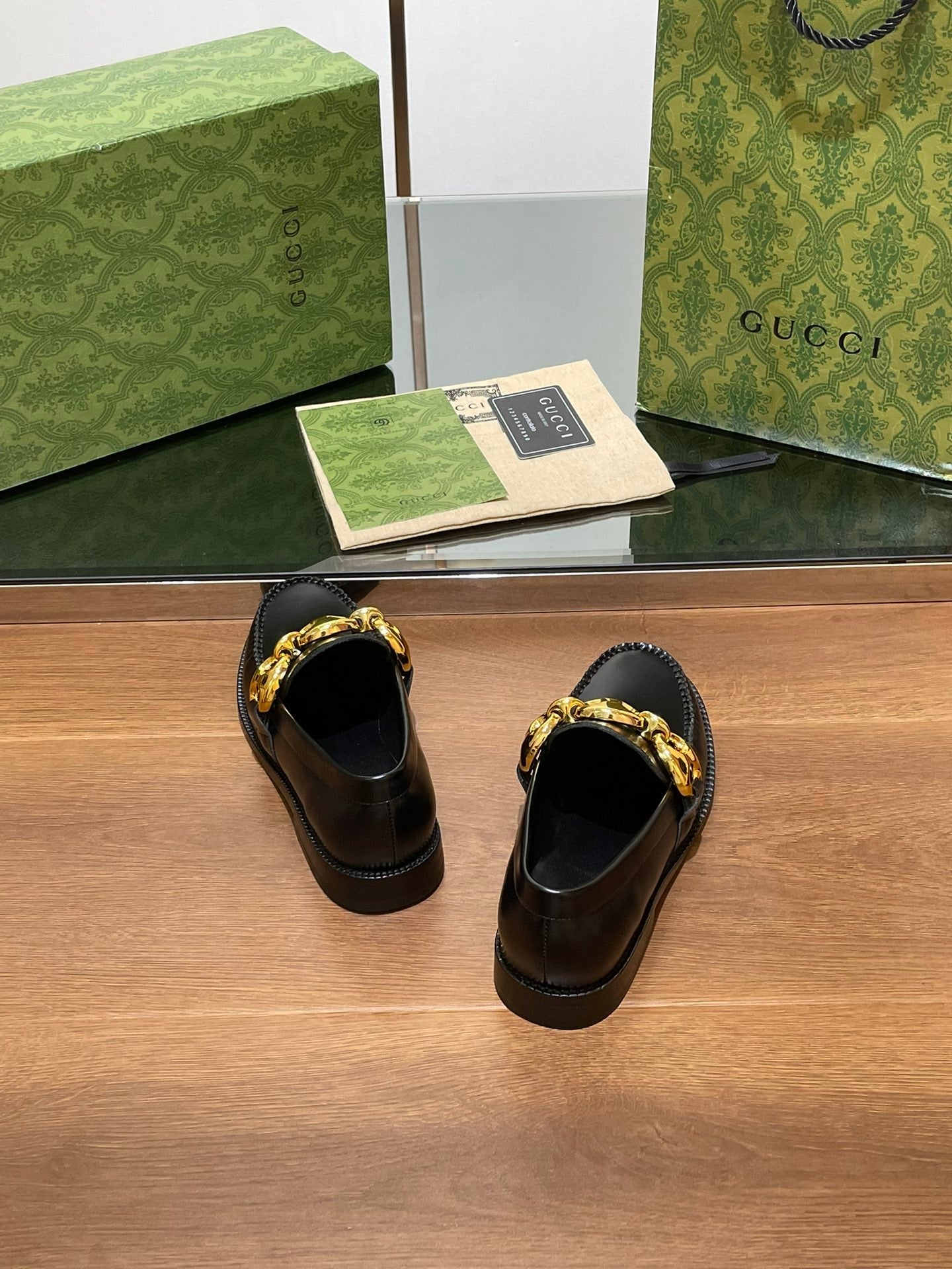 GG LOAFER SHOES IN BLACK CALFSKIN