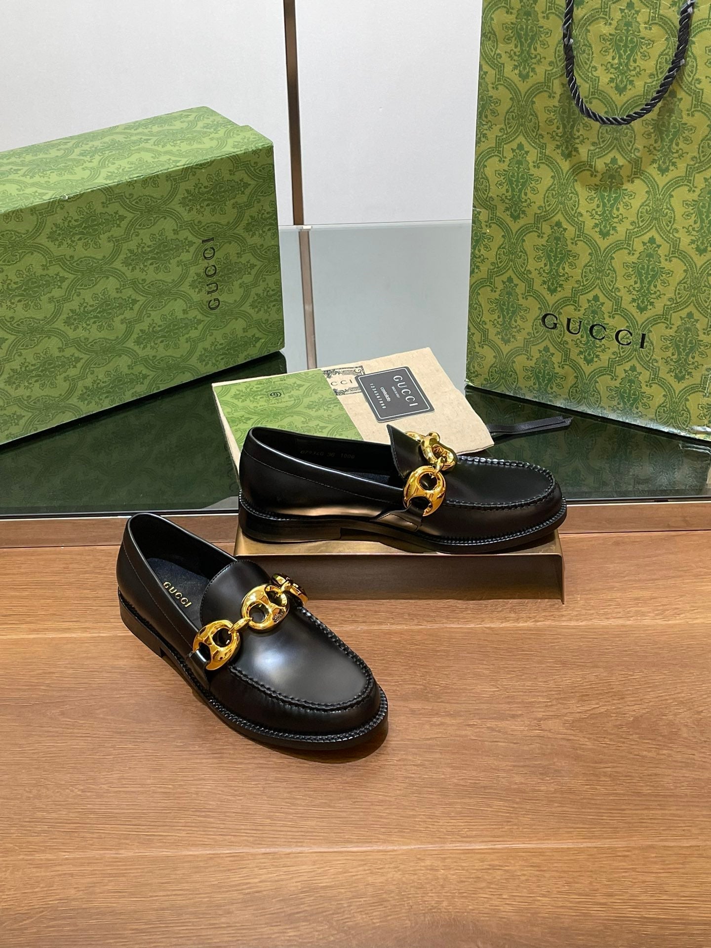 GG LOAFER SHOES IN BLACK CALFSKIN