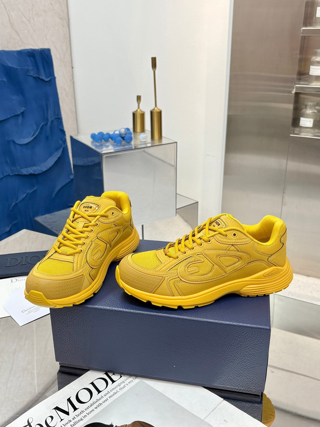 CD x Stone Island B30 Sneaker Yellow Mesh 646458