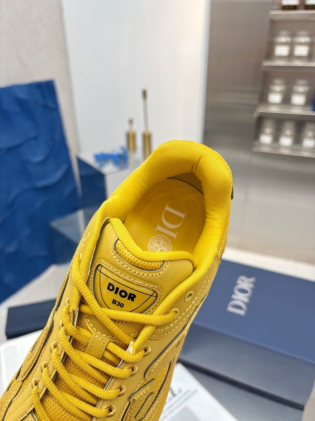 CD x Stone Island B30 Sneaker Yellow Mesh 646458