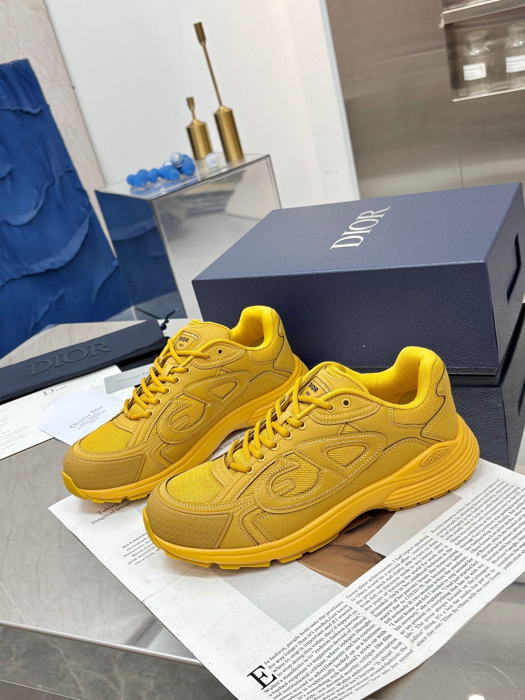 CD x Stone Island B30 Sneaker Yellow Mesh 646458