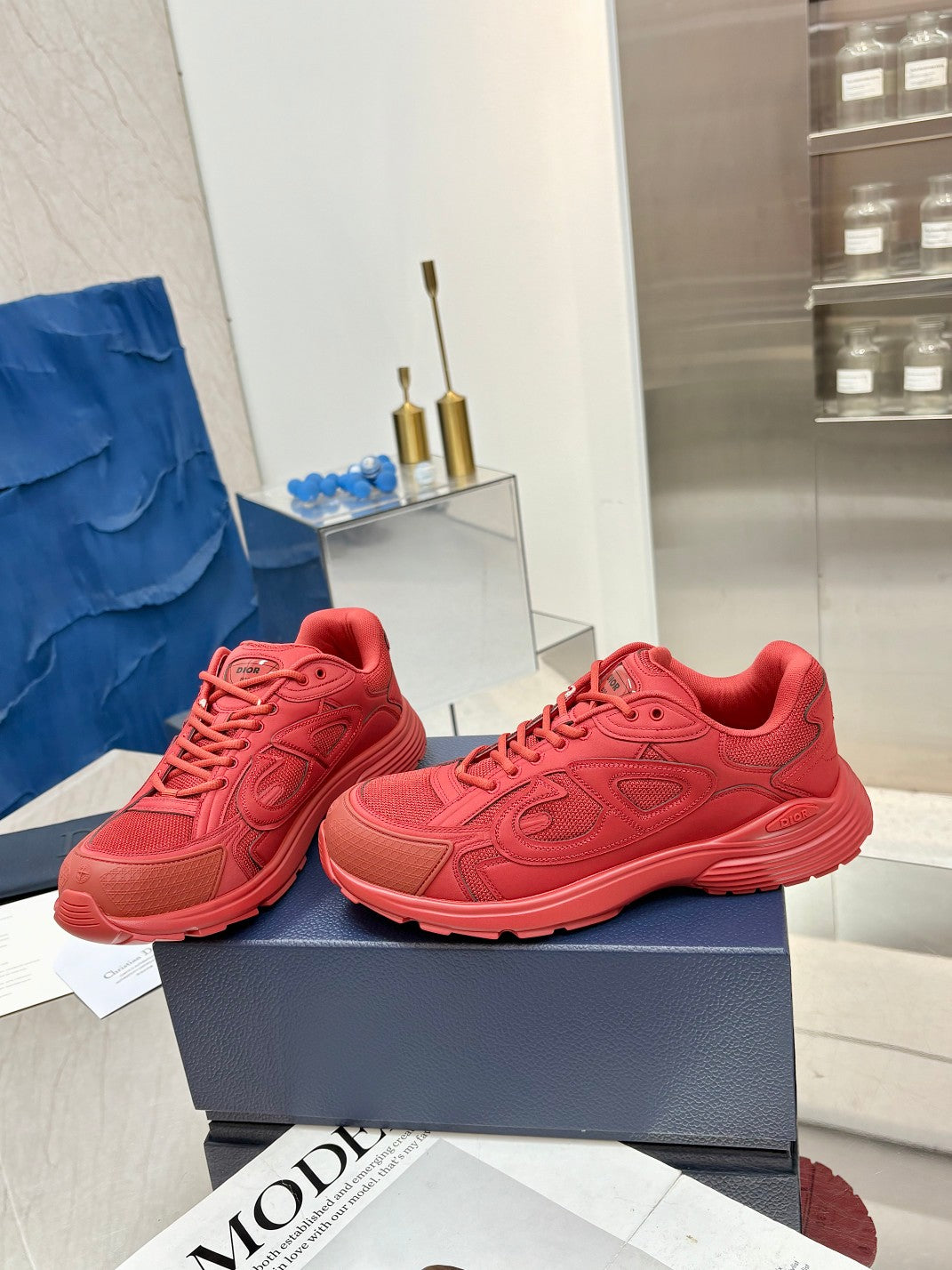 CD x Stone Island B30 Sneaker Red Mesh 646459