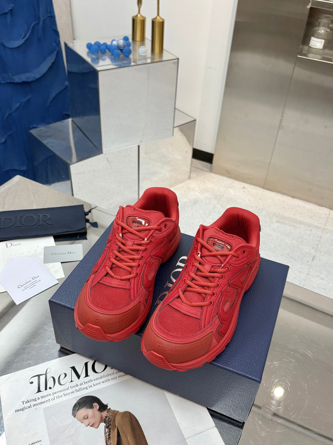 CD x Stone Island B30 Sneaker Red Mesh 646459