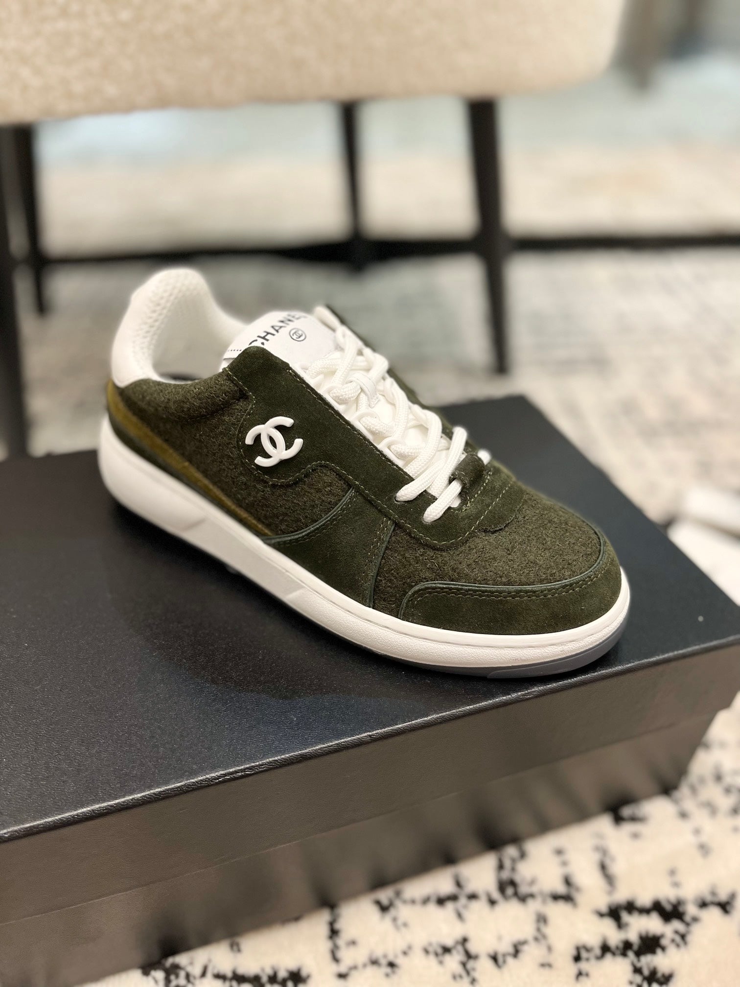 cc sneaker black velvet suede