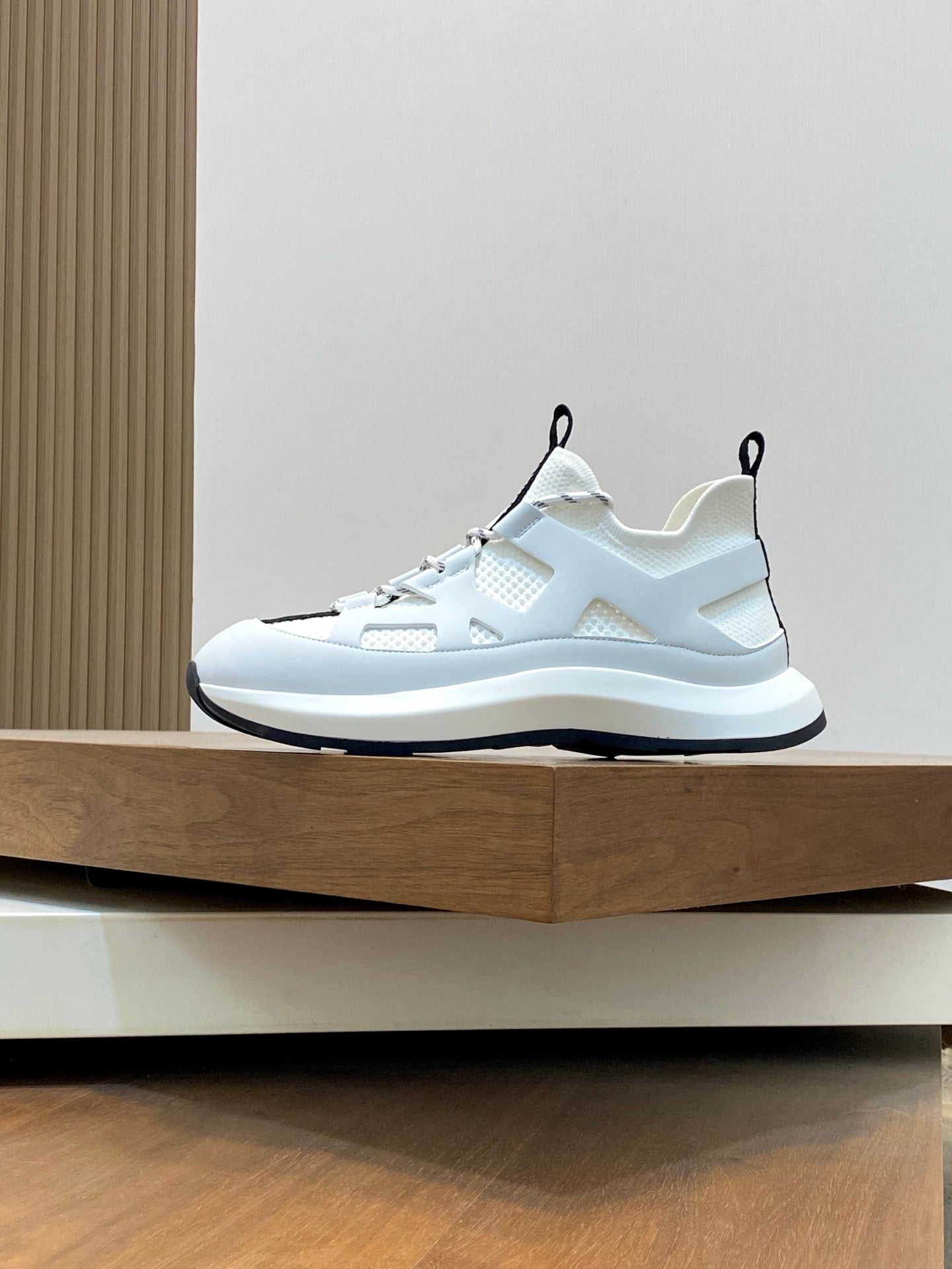 HM Men's Katana Sneaker White Calfskin 620161