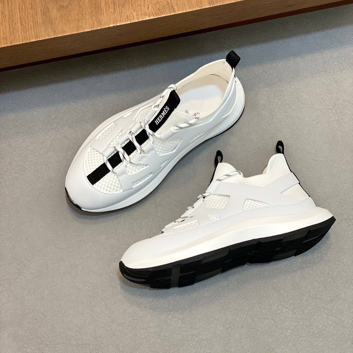 HM Men's Katana Sneaker White Calfskin 620161