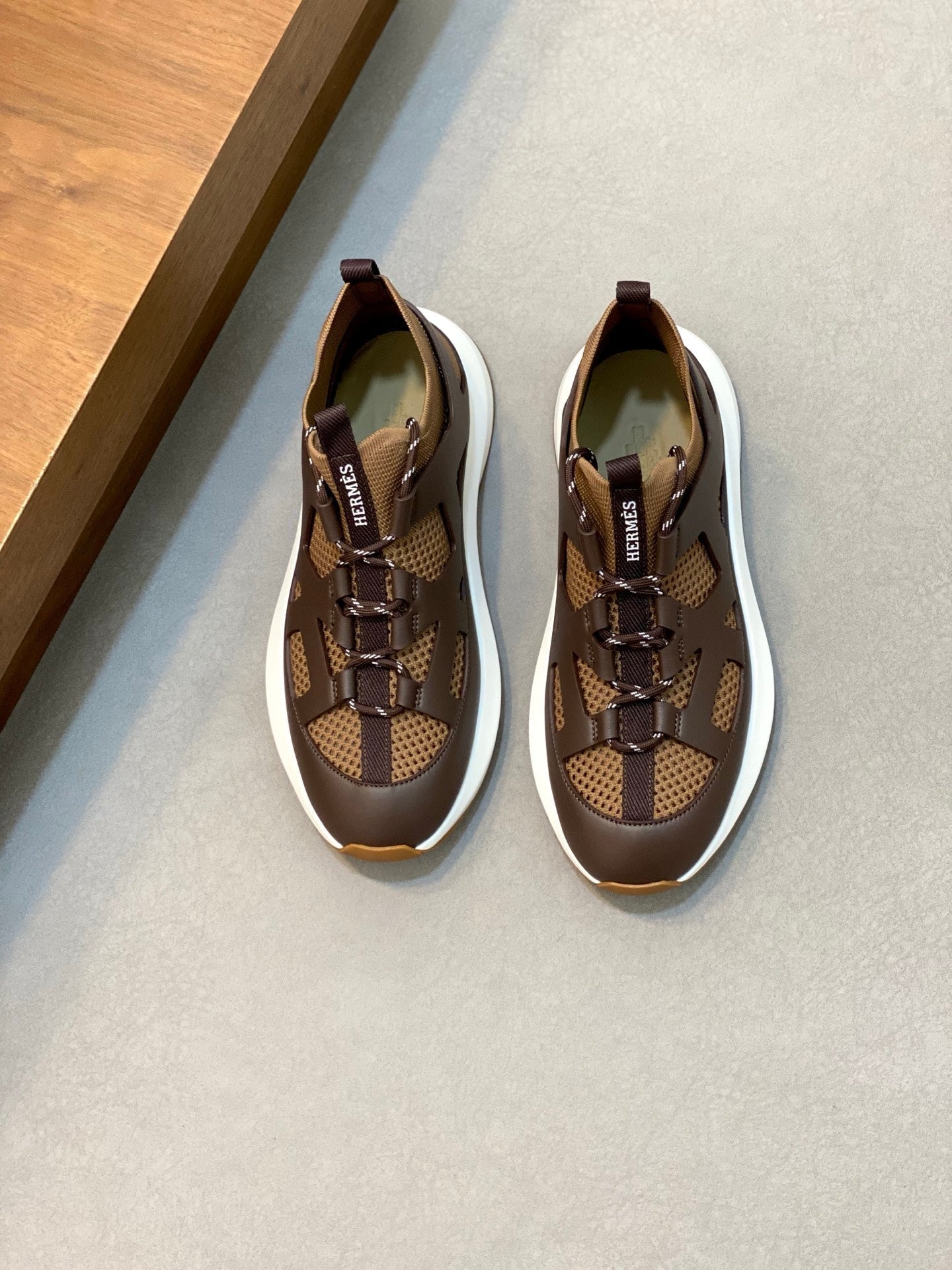 HM Men's Katana Sneaker Brown Calfskin 620162