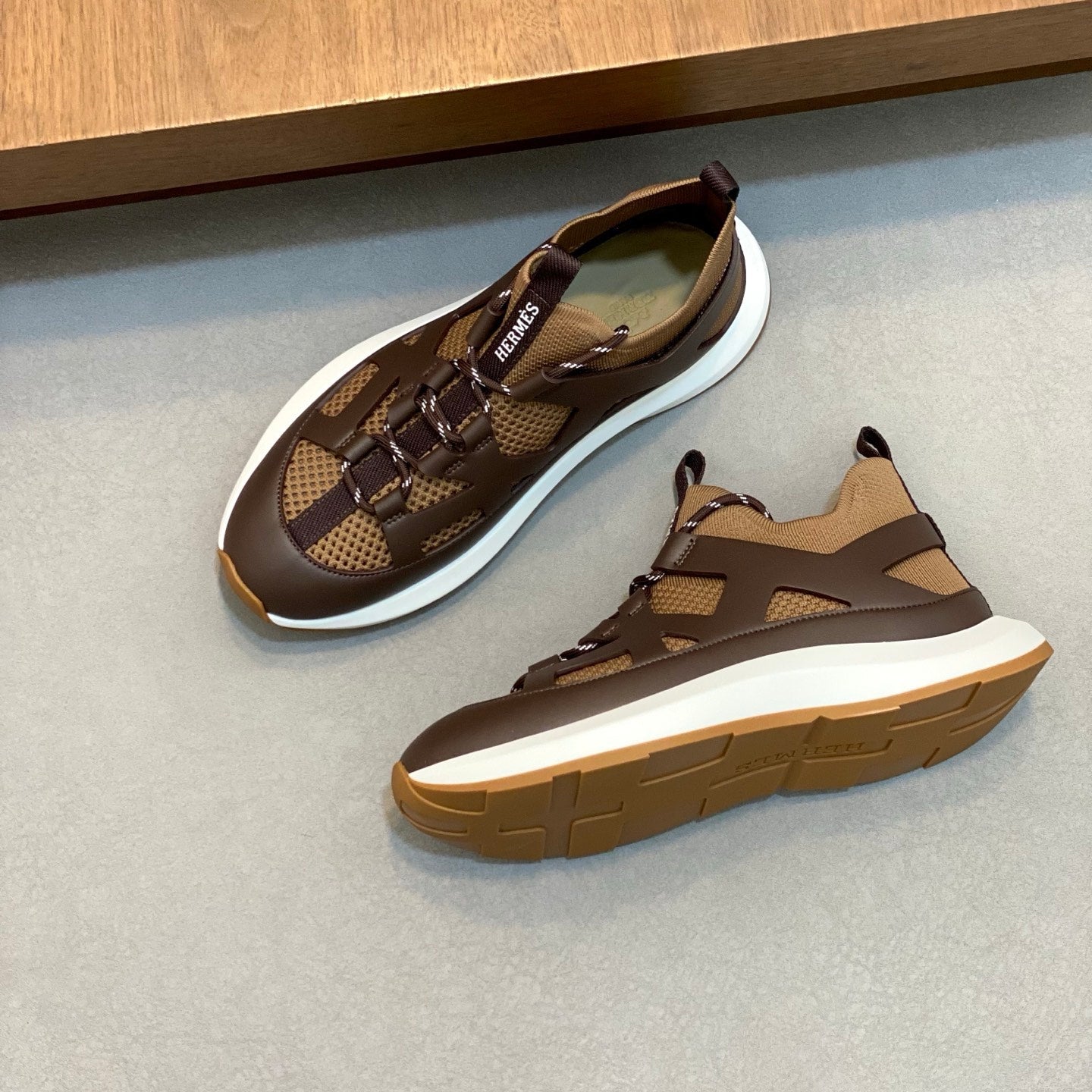 HM Men's Katana Sneaker Brown Calfskin 620162