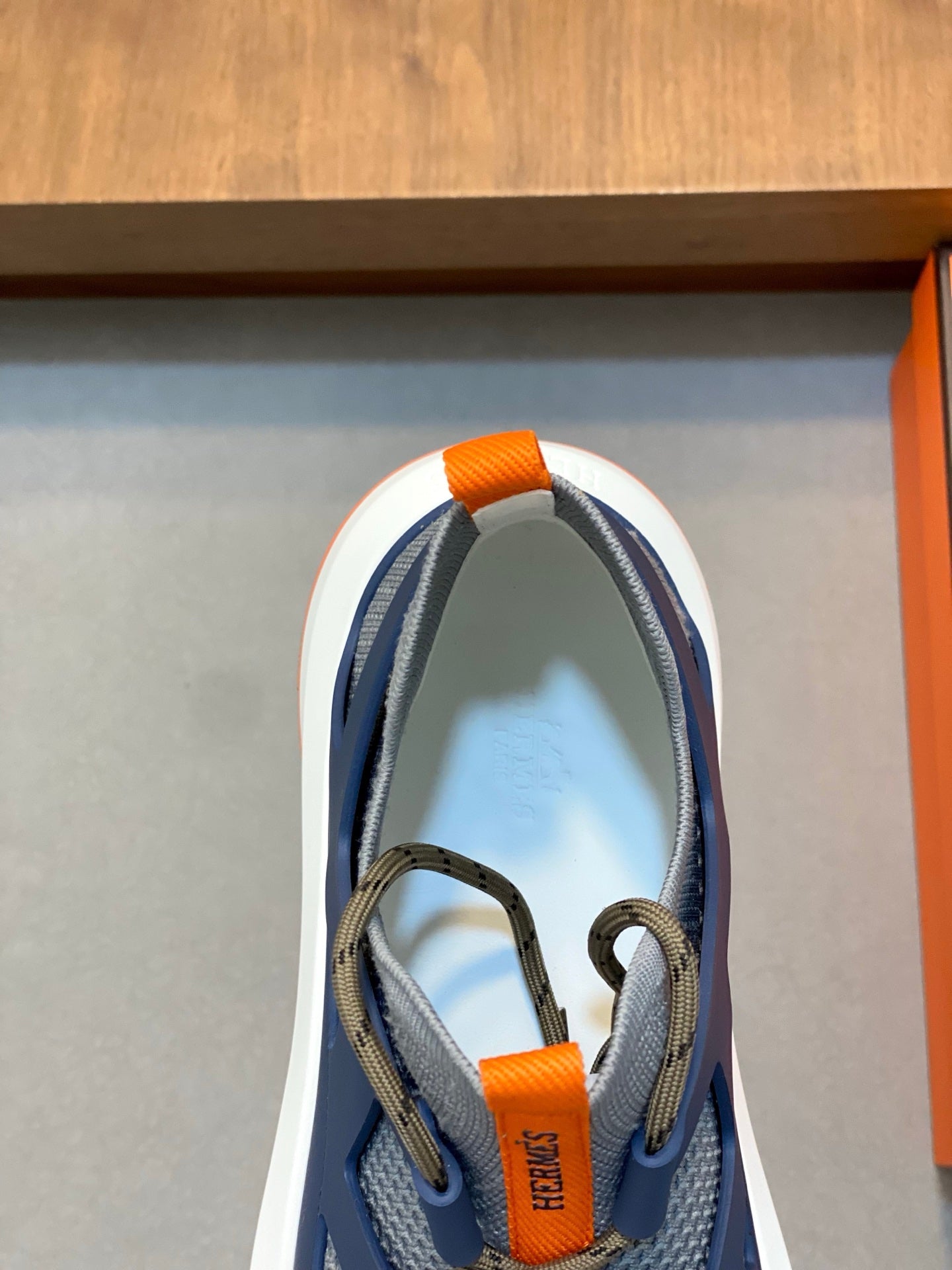 HM Men's Katana Sneaker Blue Calfskin 620164