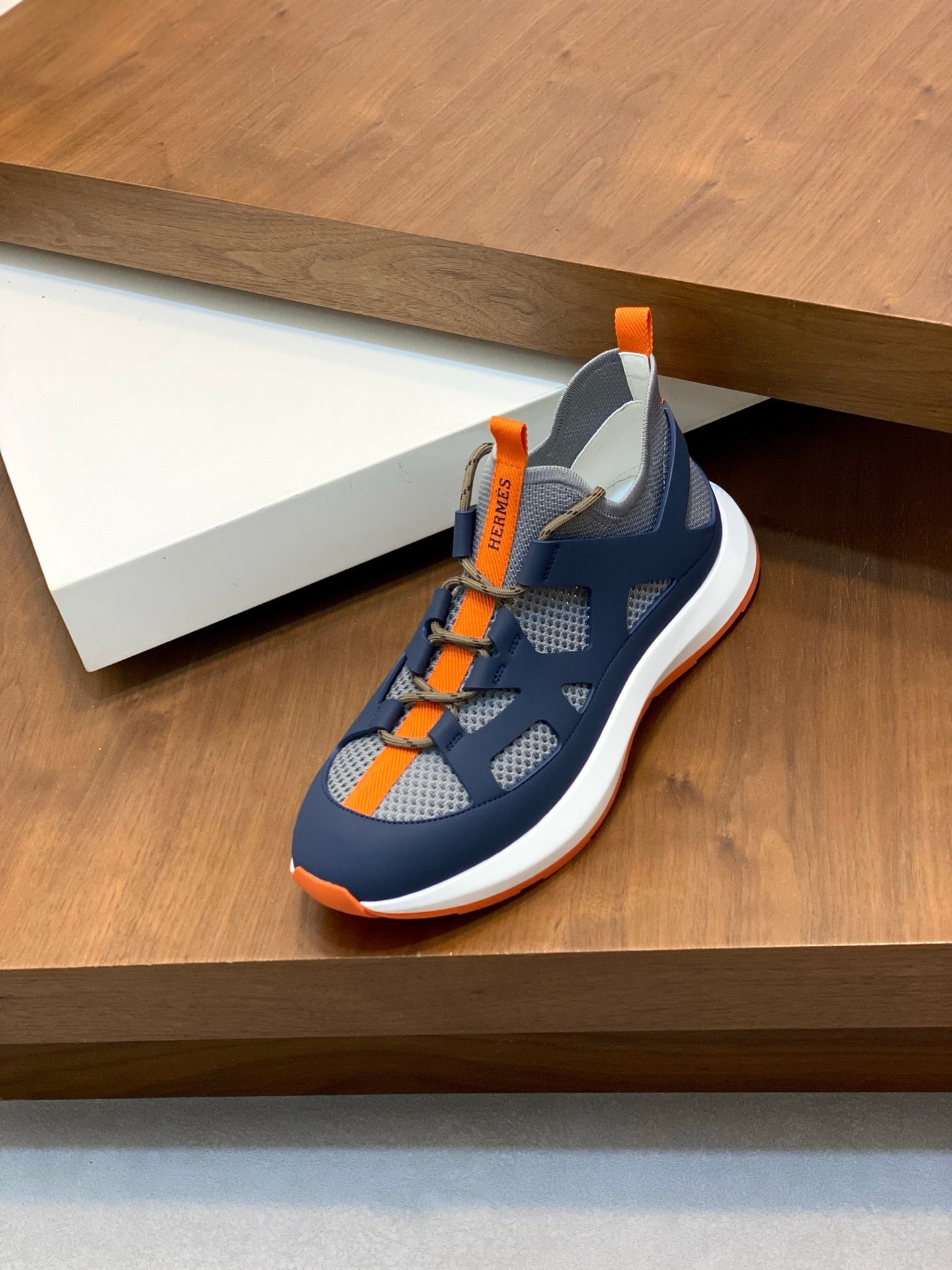 HM Men's Katana Sneaker Blue Calfskin 620164