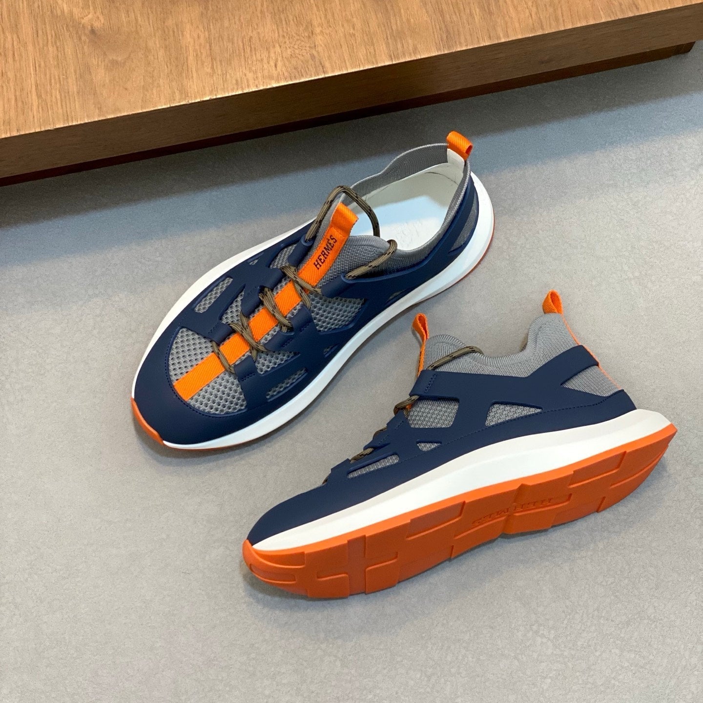 HM Men's Katana Sneaker Blue Calfskin 620164