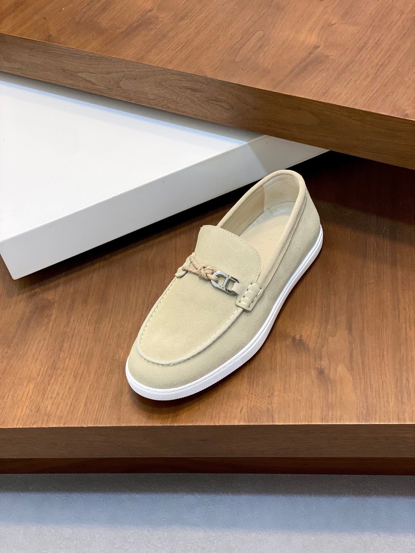 HM Men's 25 Loafer Light Beige Suede 636731