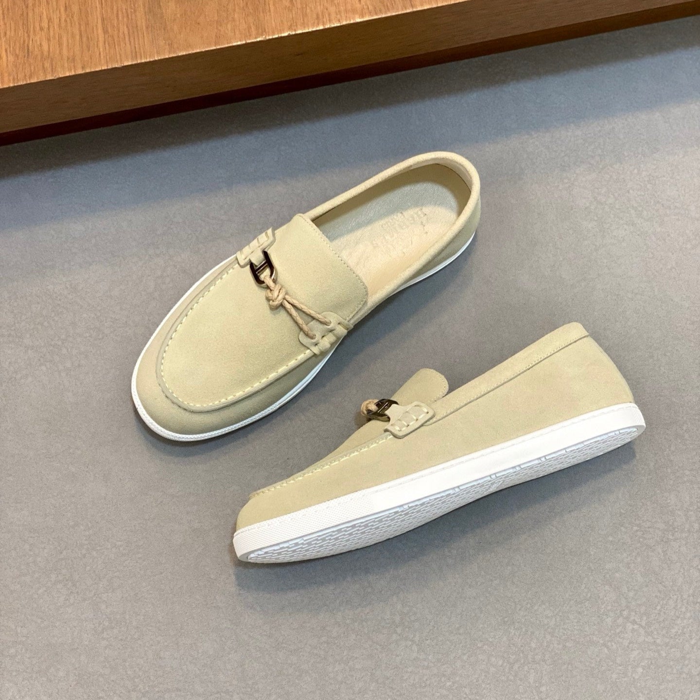 HM Men's 25 Loafer Light Beige Suede 636731