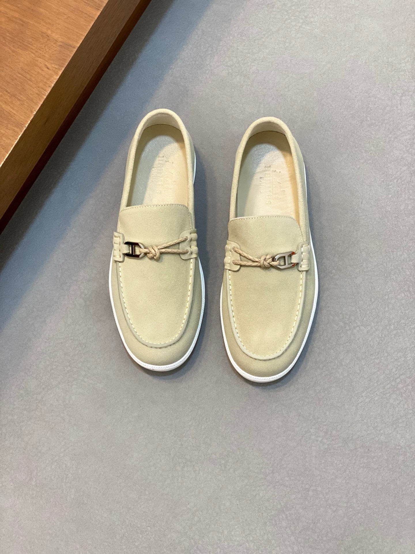 HM Men's 25 Loafer Light Beige Suede 636731