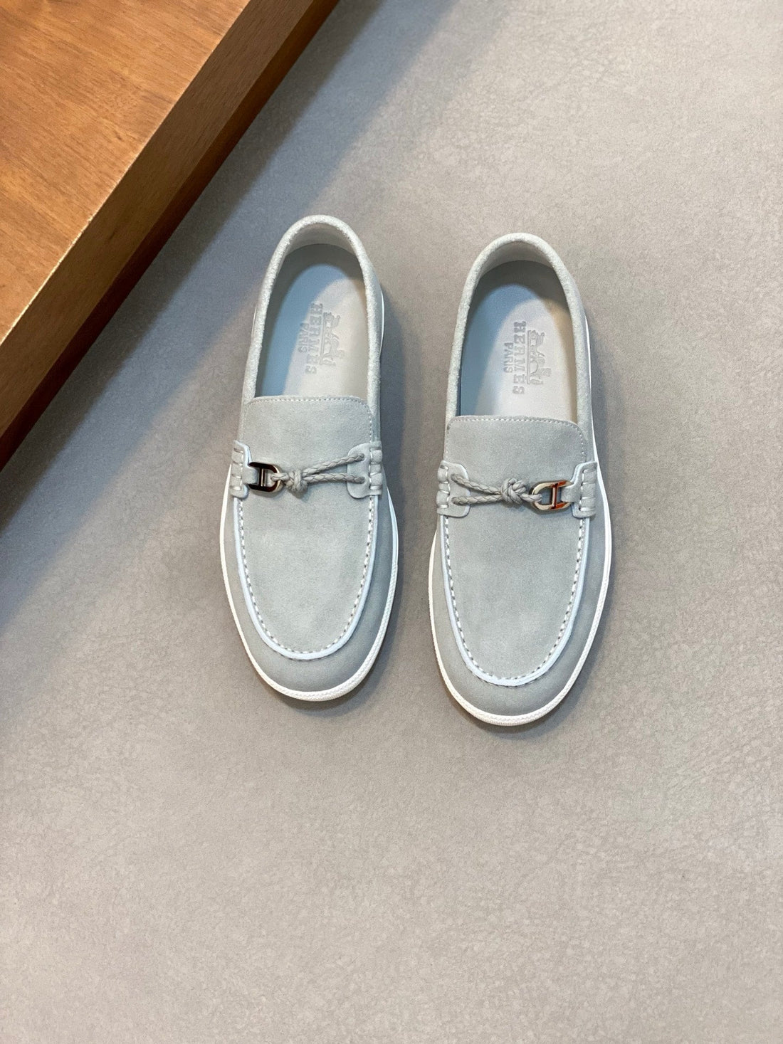 HM Men's 25 Loafer Light Grey Suede 636733