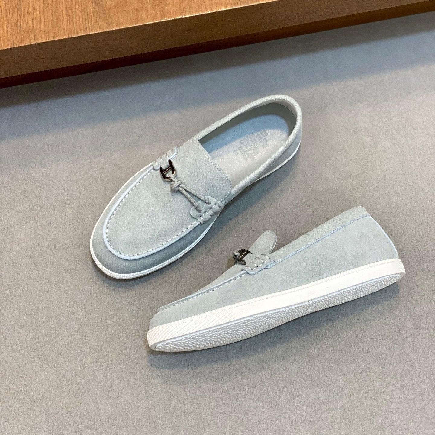 HM Men's 25 Loafer Light Grey Suede 636733