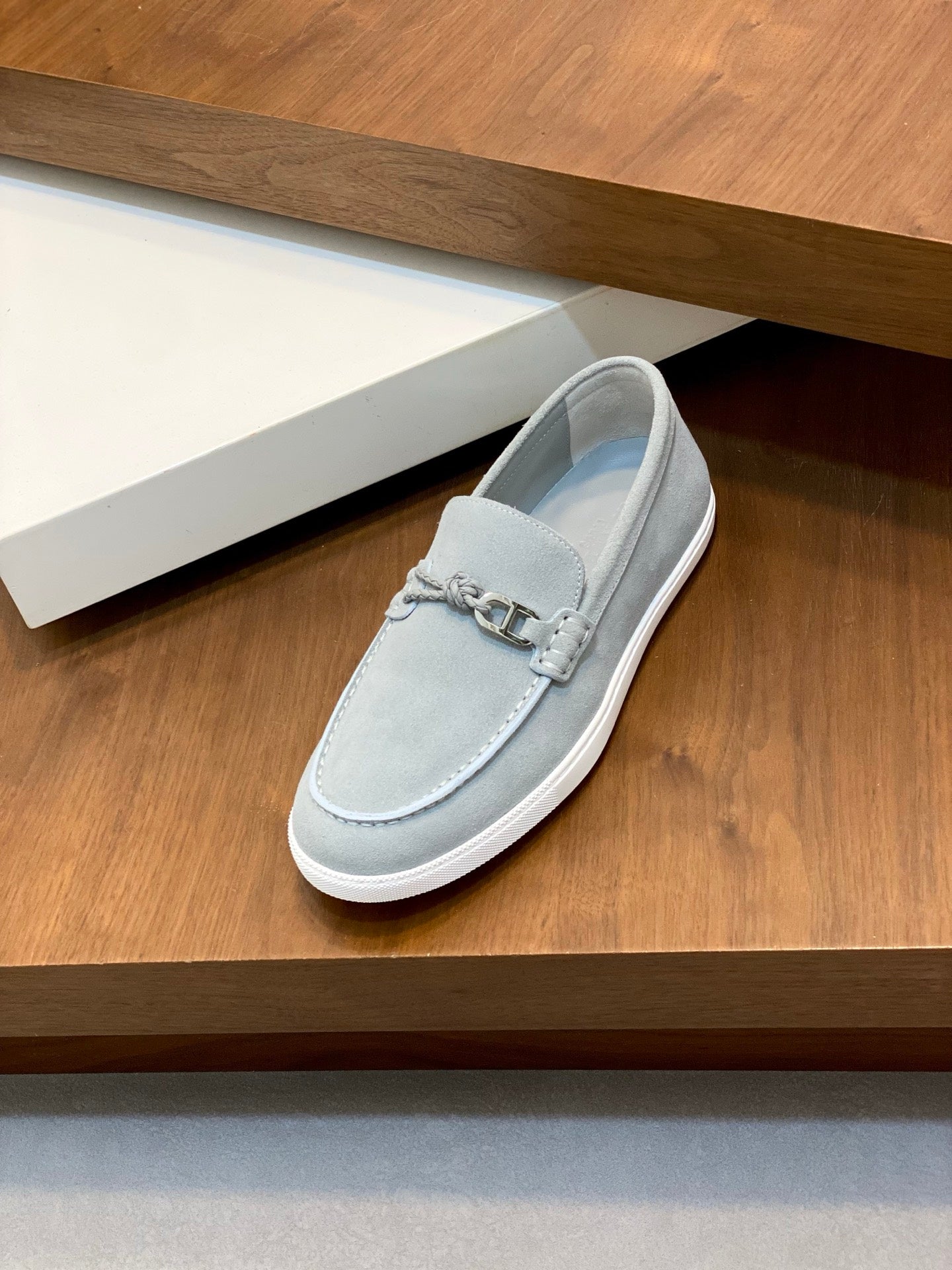 HM Men's 25 Loafer Light Grey Suede 636733