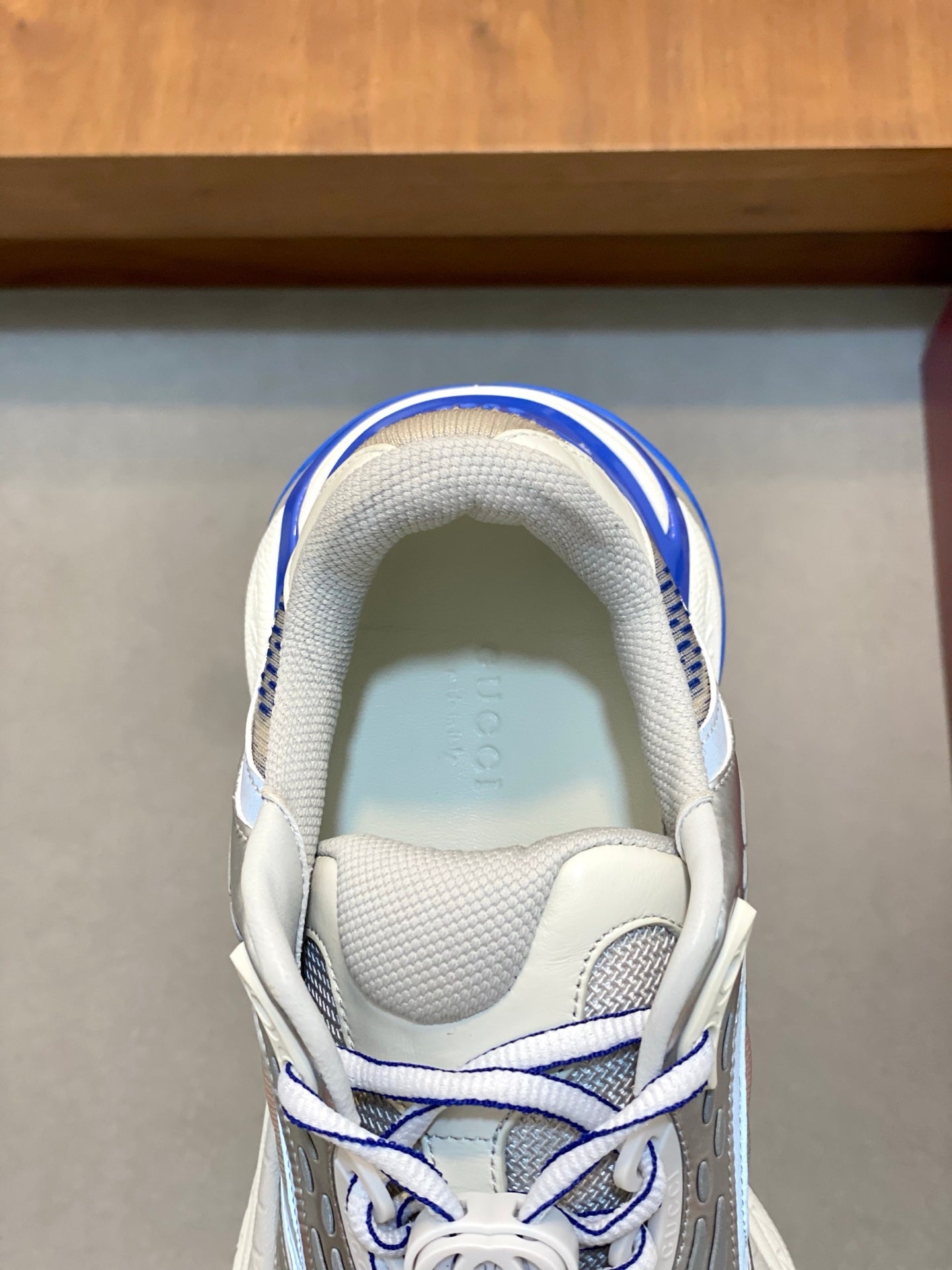 GG Men's 2.0 Sneakers Blue Grey Cowhide 720704