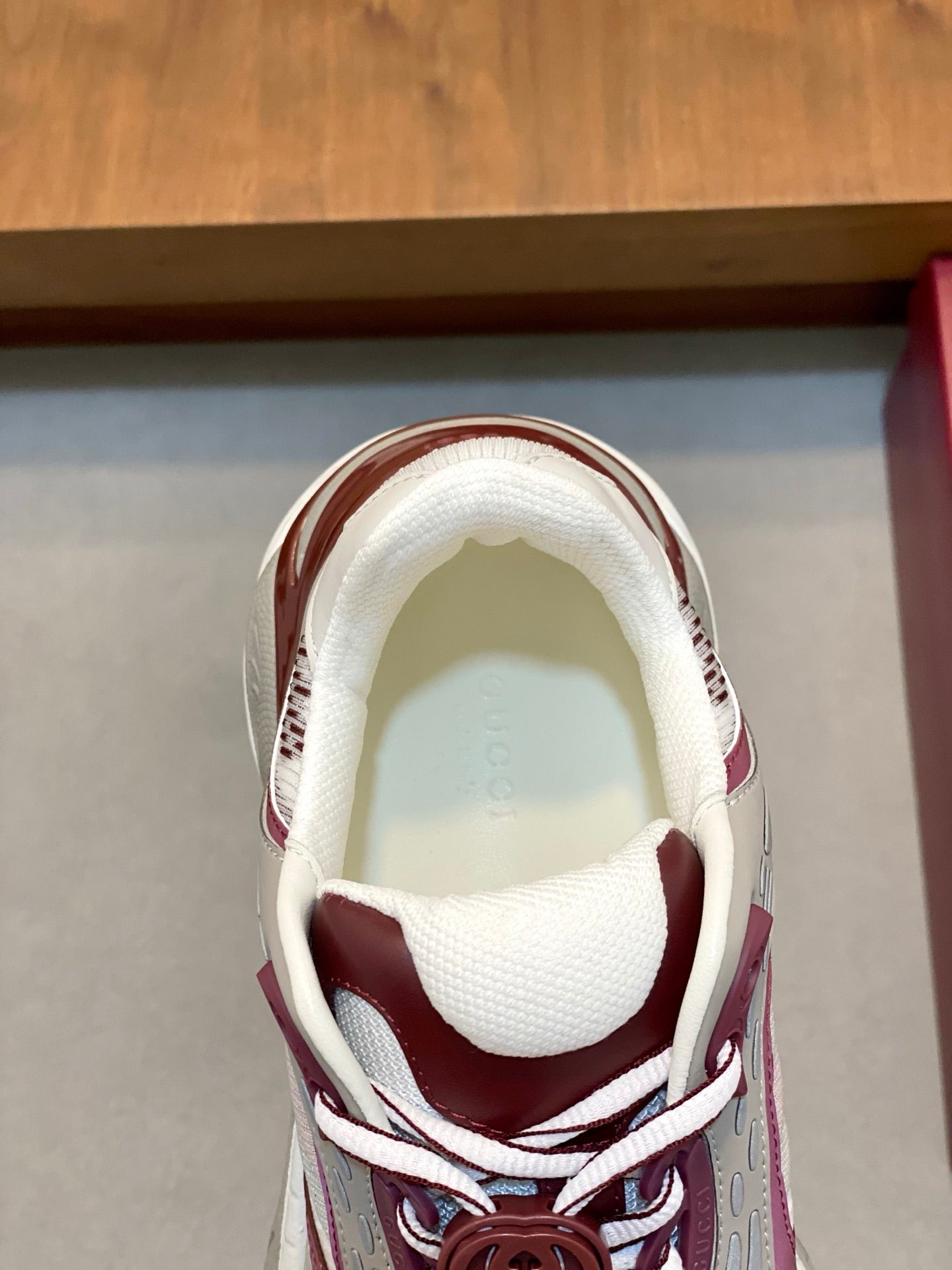 GG Men's 2.0 Sneakers Red Grey Cowhide 720707