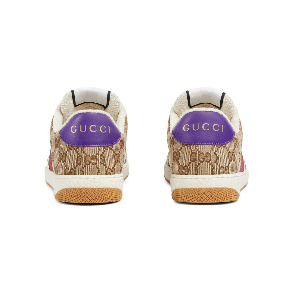 GG Men's Screener Sneaker Brown Mix Purple Canvas 523581